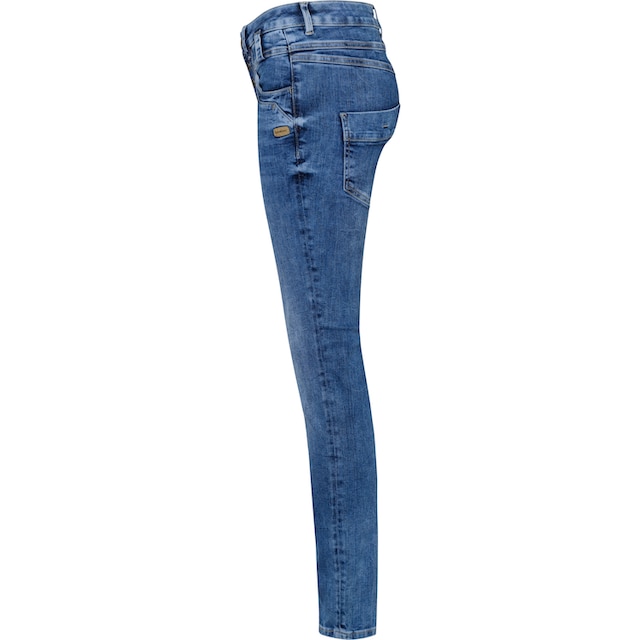♕ GANG Slim-fit-Jeans »94CARLI«, mit offener Knopfleiste versandkostenfrei  kaufen