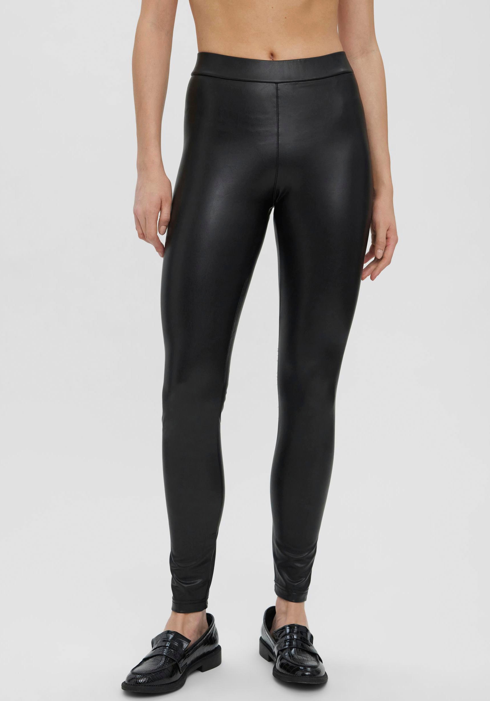 Vero Moda Lederimitathose »VMGANA MR PL LEGGING«