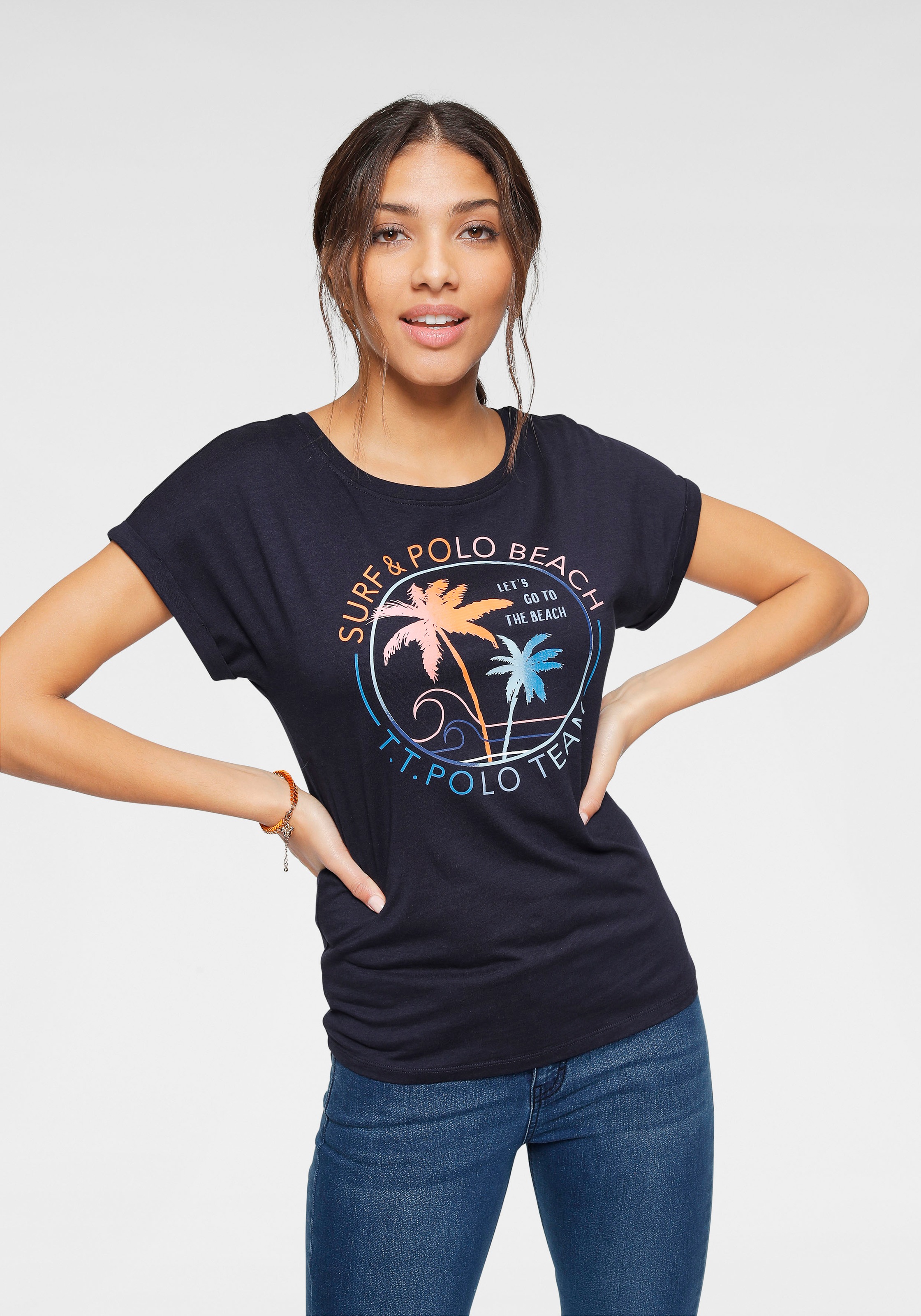 Image of TOM TAILOR Polo Team T-Shirt, mit verschiedenen sommerlichem Dessins bei Ackermann Versand Schweiz