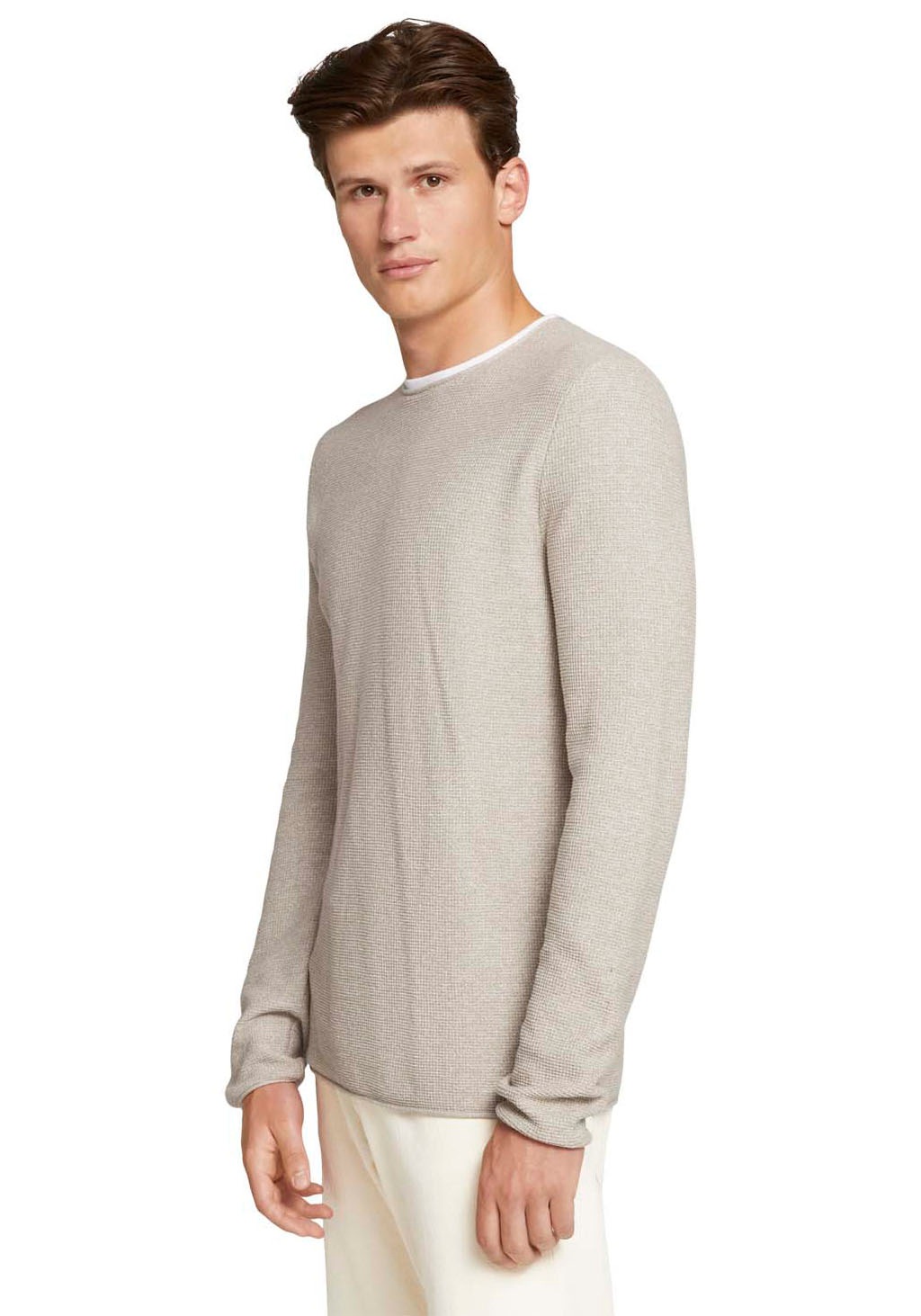 Image of TOM TAILOR Denim Rundhalspullover, unifarben bei Ackermann Versand Schweiz