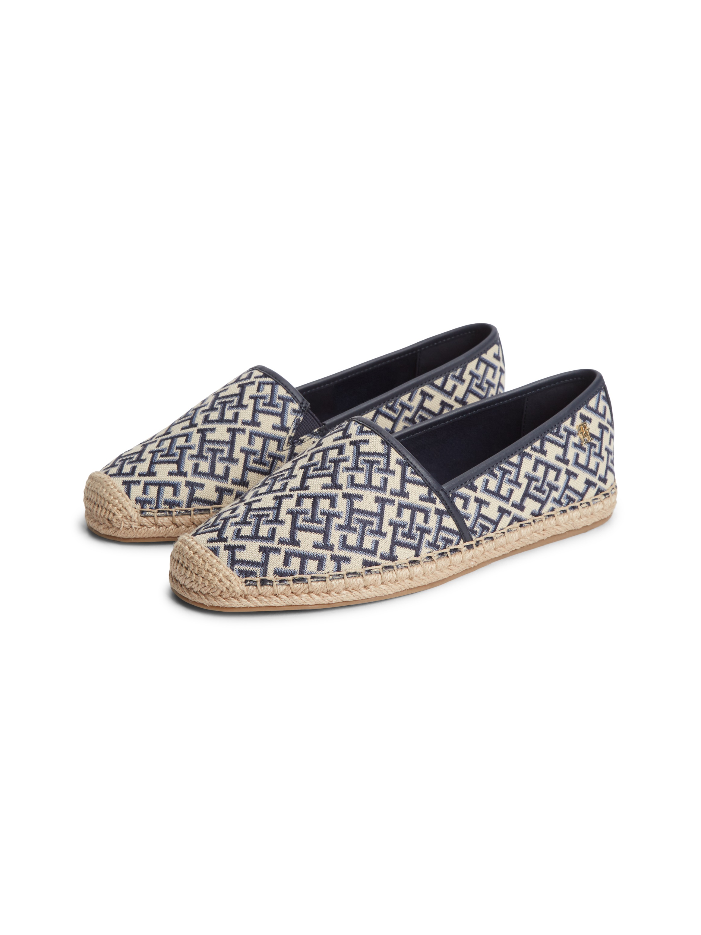 Image of Tommy Hilfiger Espadrille "TH MONOGRAM JACQUARD ESPADRILLE" Sommerschuh, Slipper mit TH-Allover-Logodruck - schmale Form