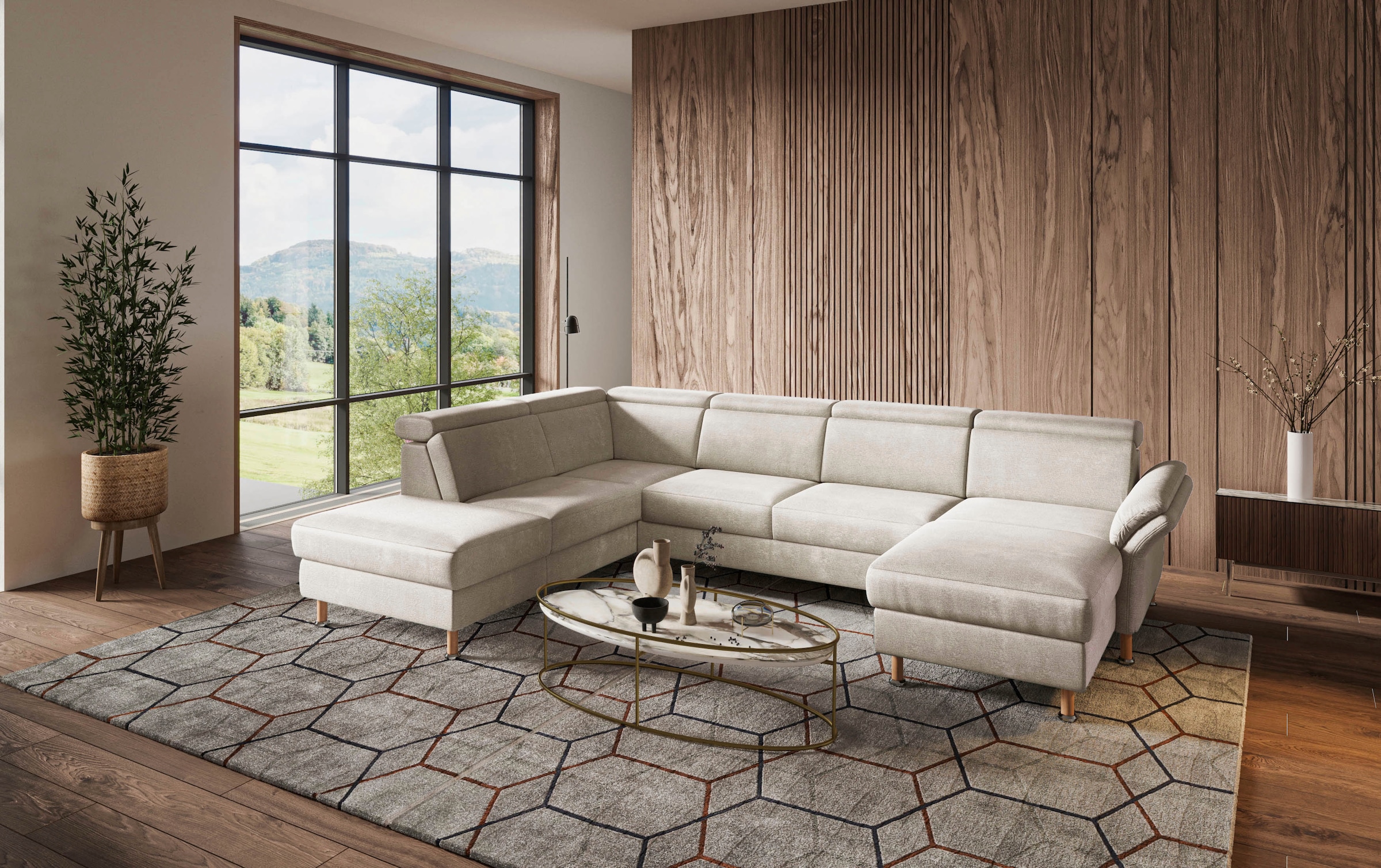 Image of Home affaire Wohnlandschaft "Calypso U-Form" wahlweise mit motorischer Relaxfunktion