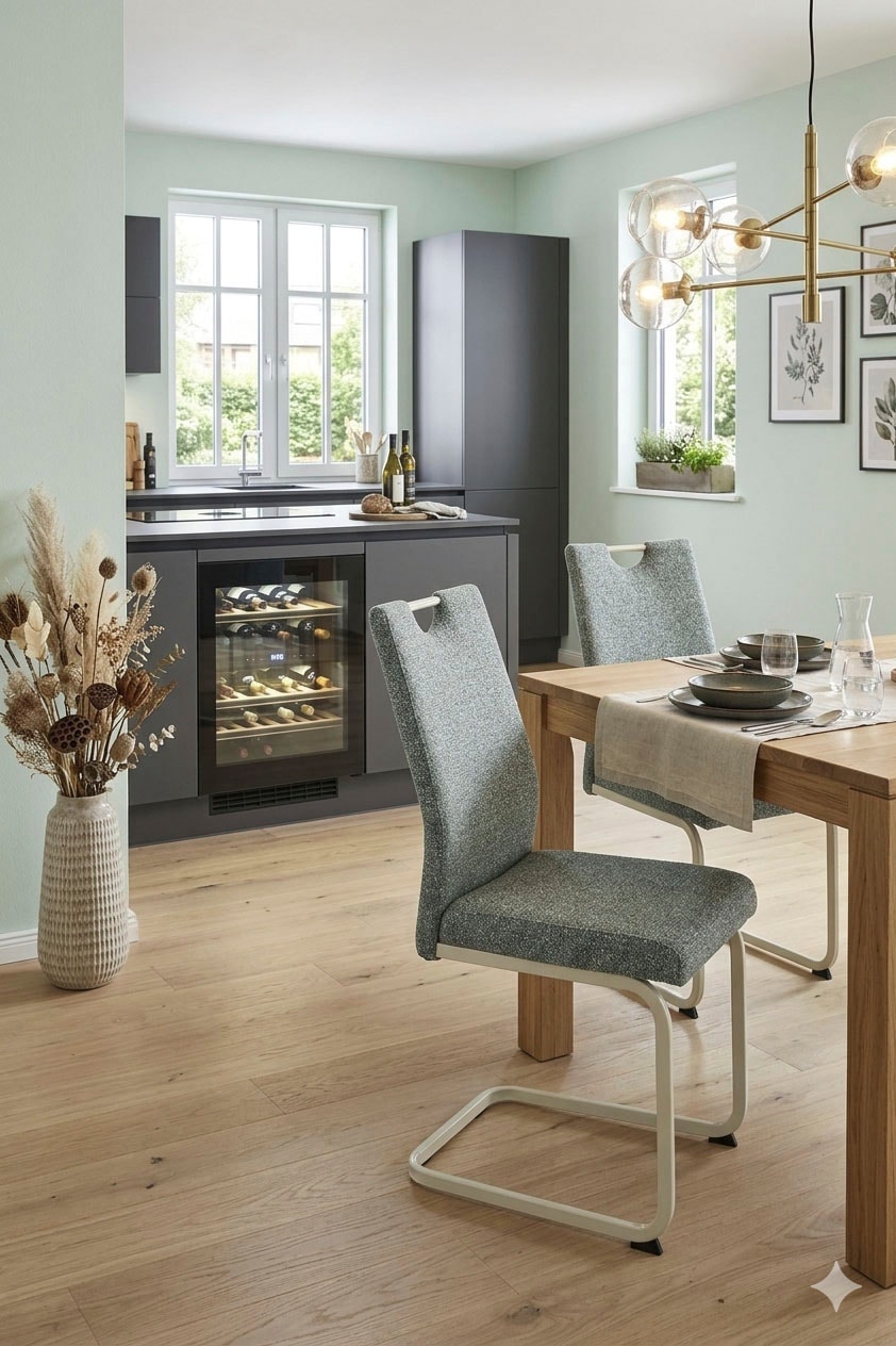 HELA Chaise cantilever »TIVOLI« (Ensemble) 1 cuisfauteuil cantilever, structure blanc perle, avec poignée, charge max. 140 kg