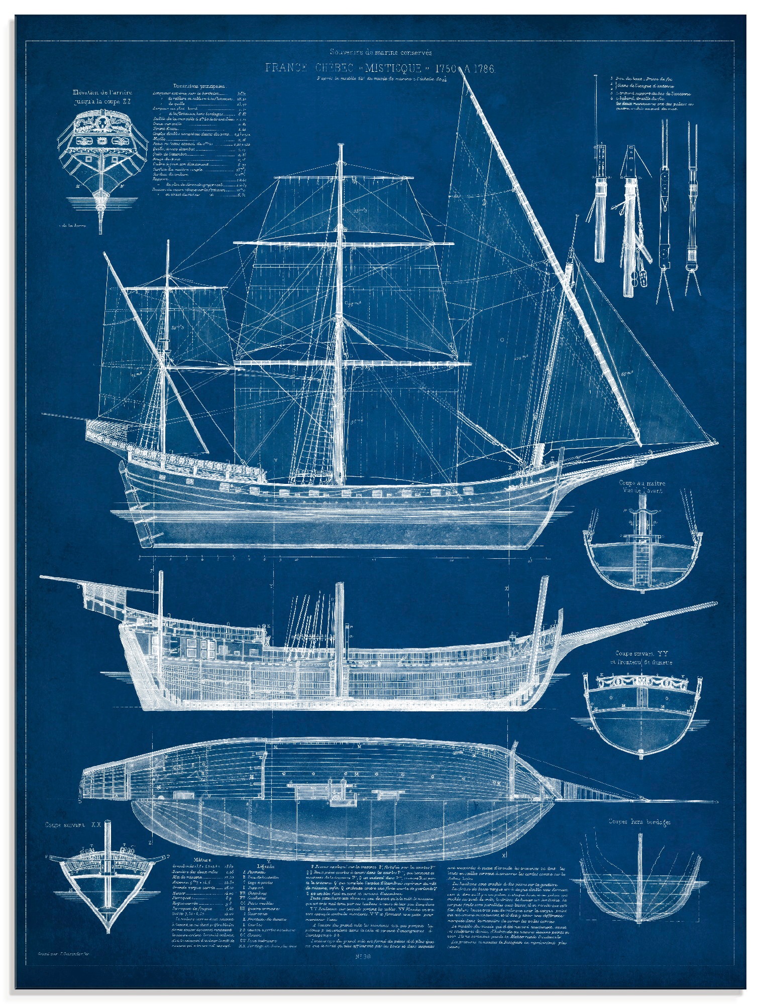 Image of Artland Glasbild »Entwurf für ein Antikes Schiff I«, Boote & Schiffe, (1 St.) bei Ackermann Versand Schweiz