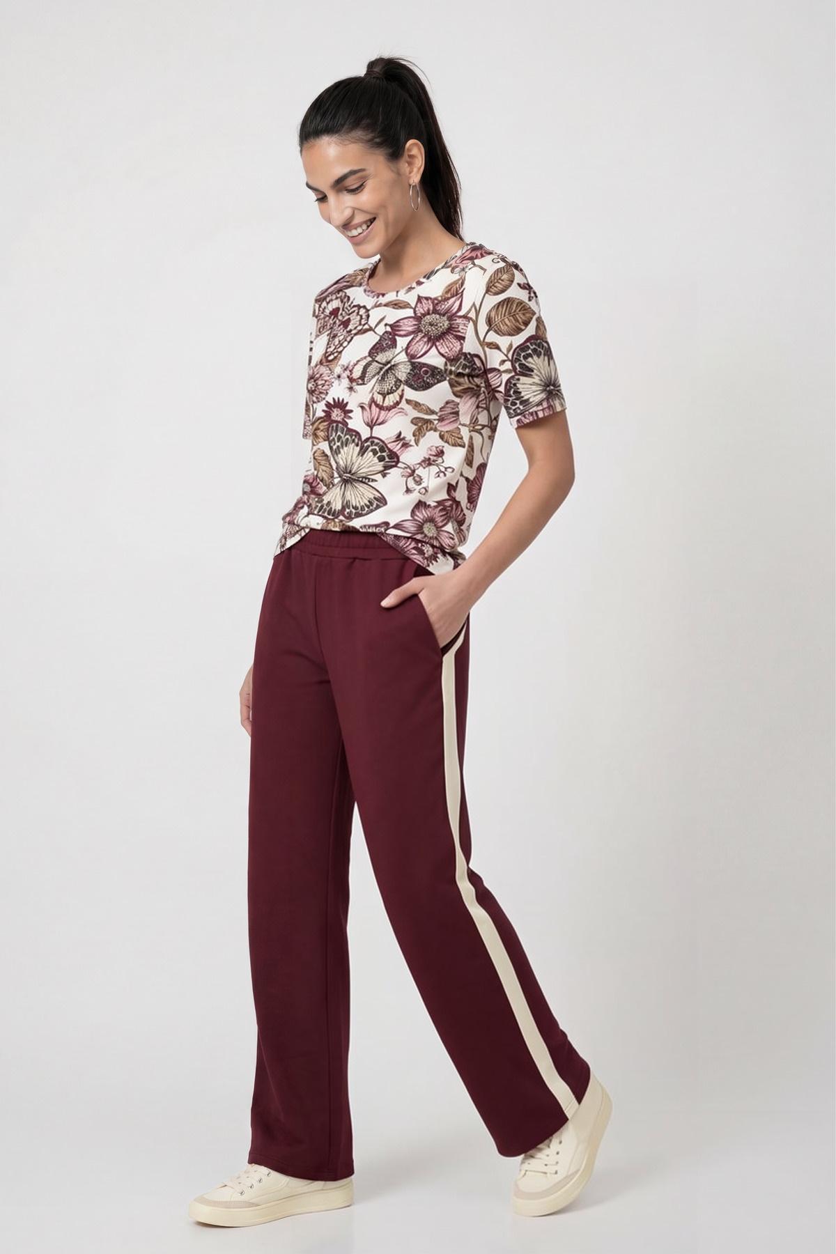 Monari T-shirt »Shirt Blume allover« coupe régulière avec motif floral