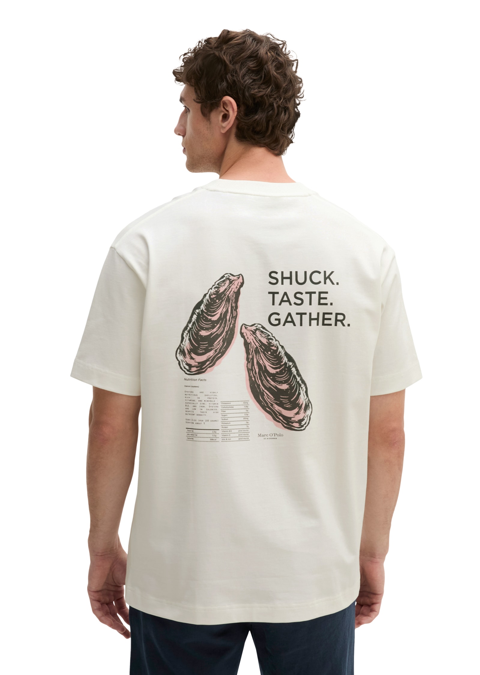 Marc O'Polo T-Shirt loose mit maritinem Rückenprint