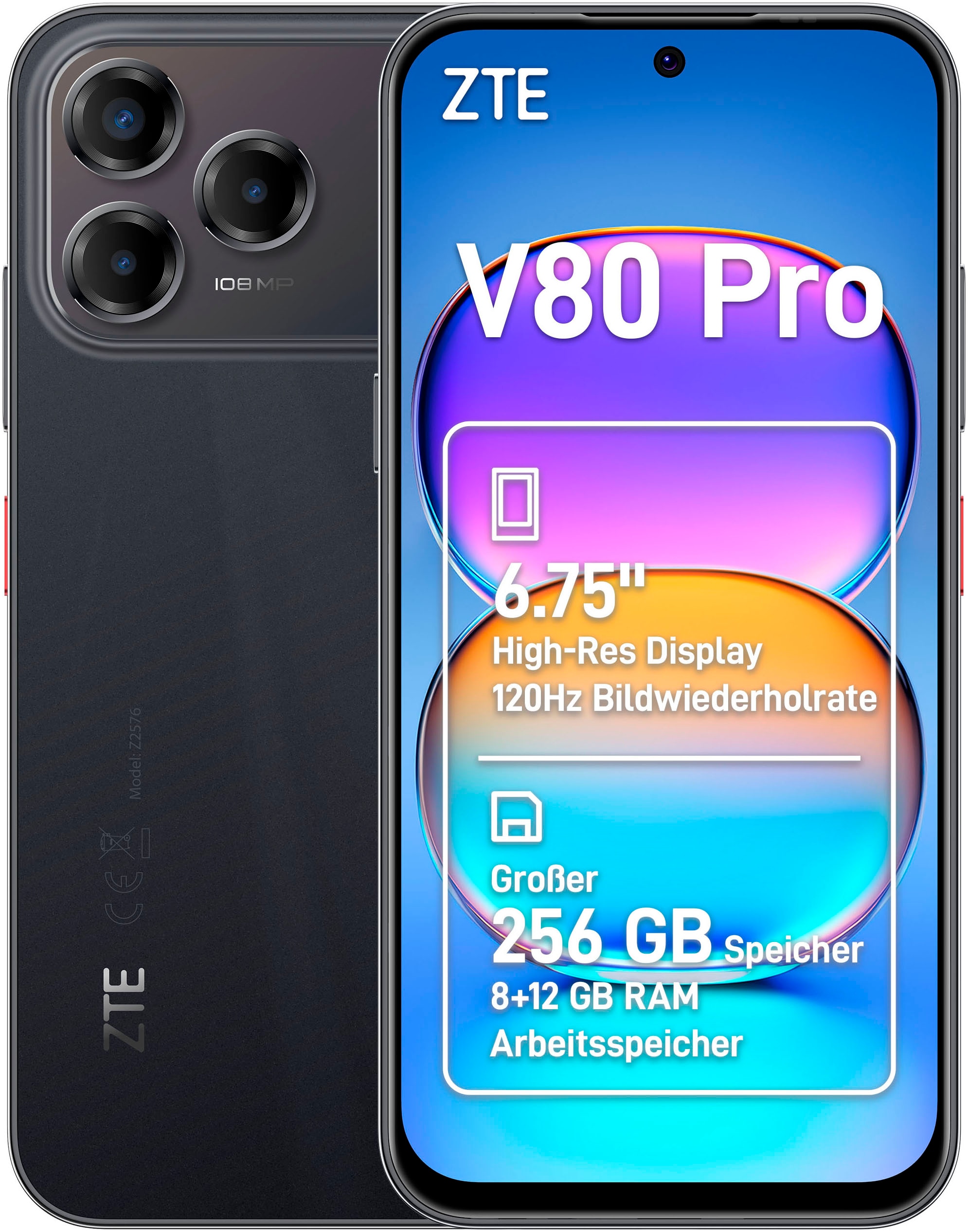 Image of ZTE Smartphone "V80 Pro 8+256GB" Feather Black