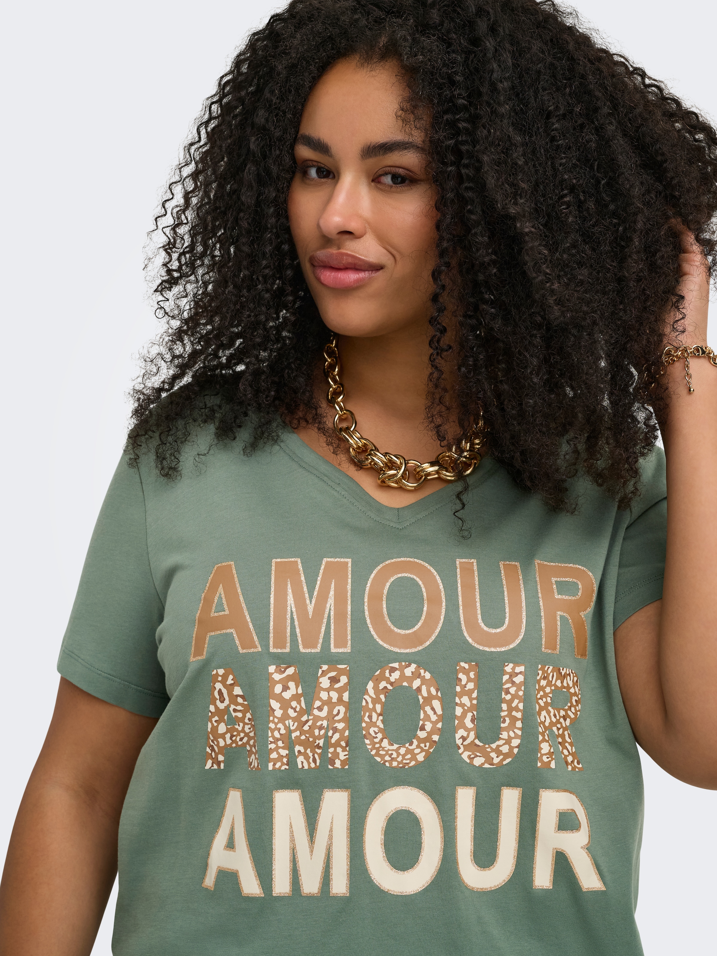 ONLY CARMAKOMA T-Shirt »CARMAE LIFE S/S V-NECK REG TEE JRS«