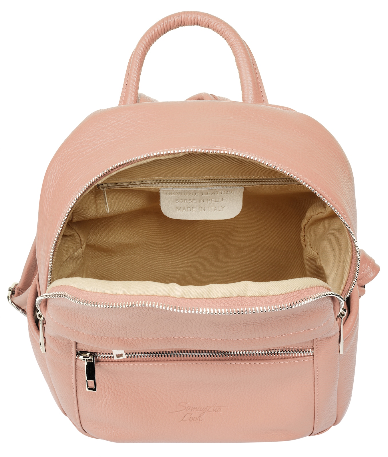 Samantha Look Cityrucksack, echt Leder, Made in Italy