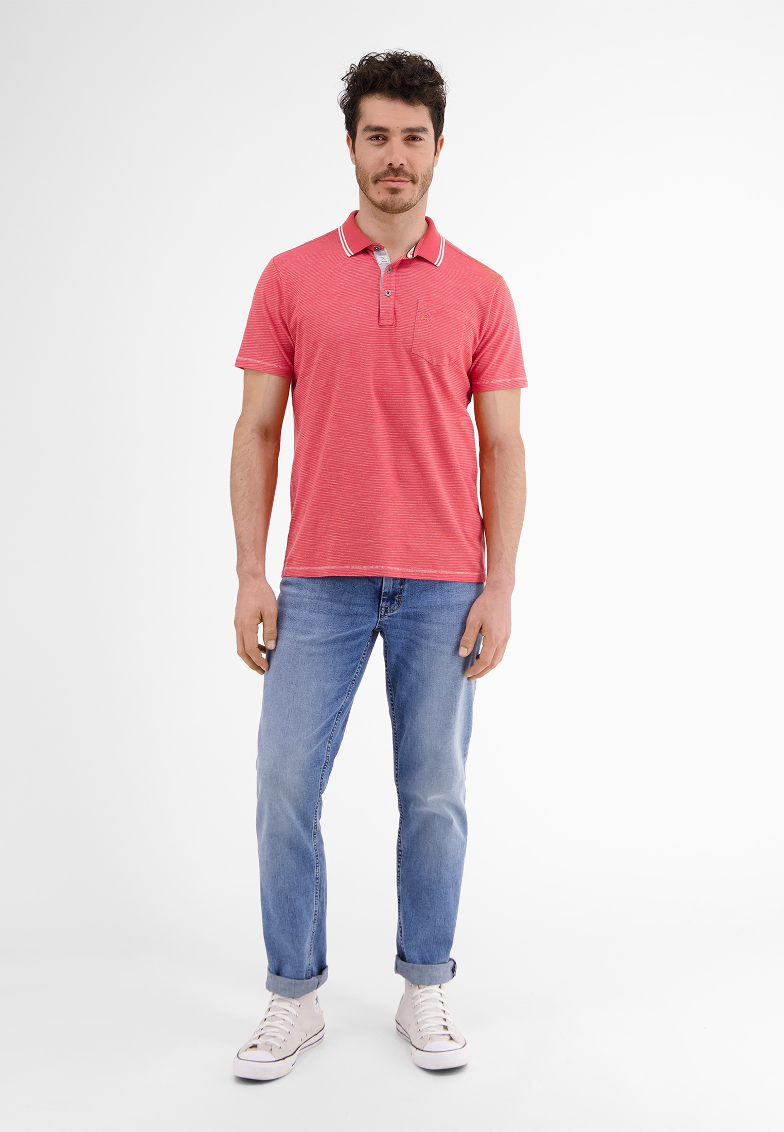 LERROS Poloshirt »LERROS Poloshirt mit Finelinerstreifen«