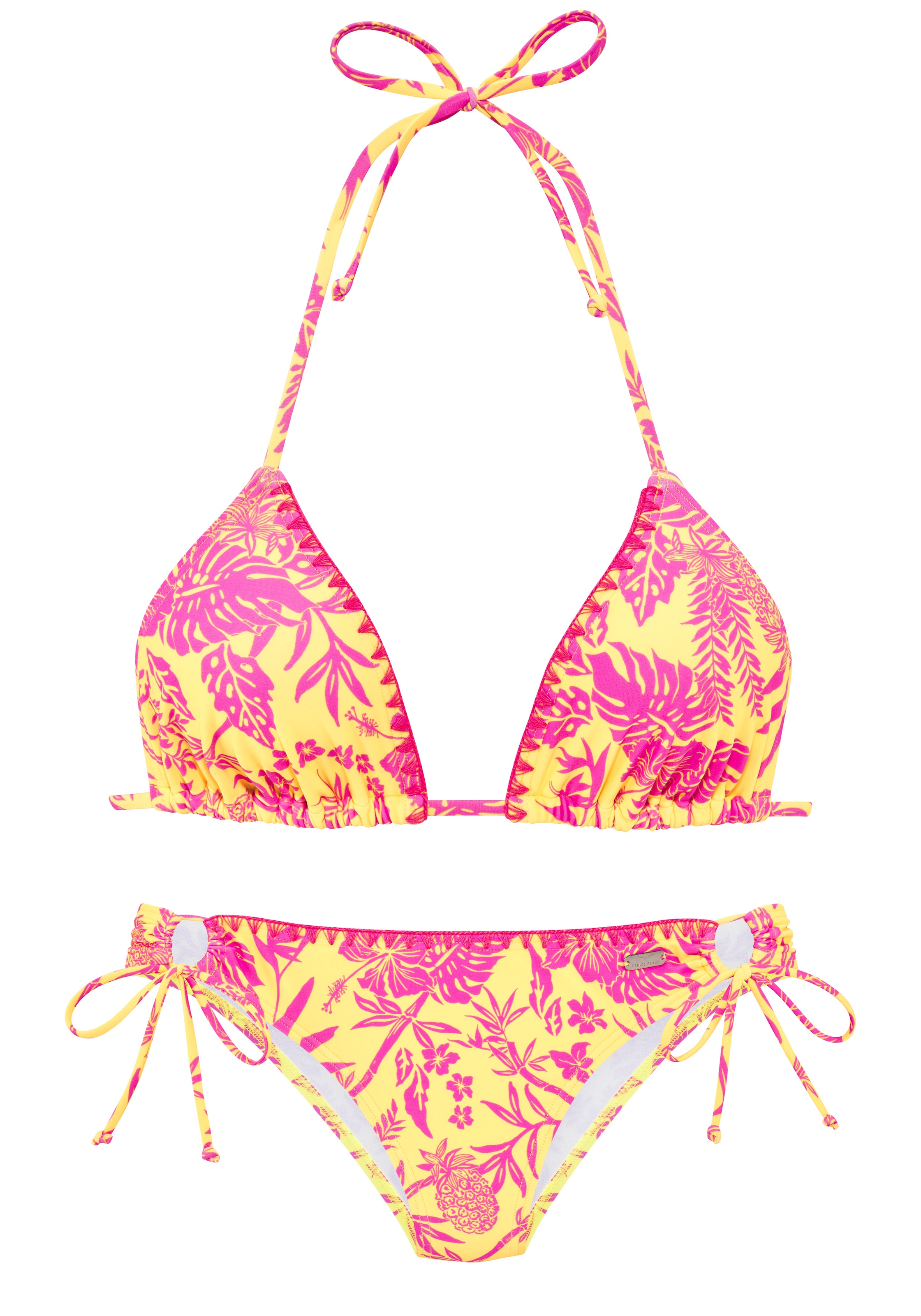 Venice Beach Bikini triangle »Kensi« avec bordure crochetée contrastée