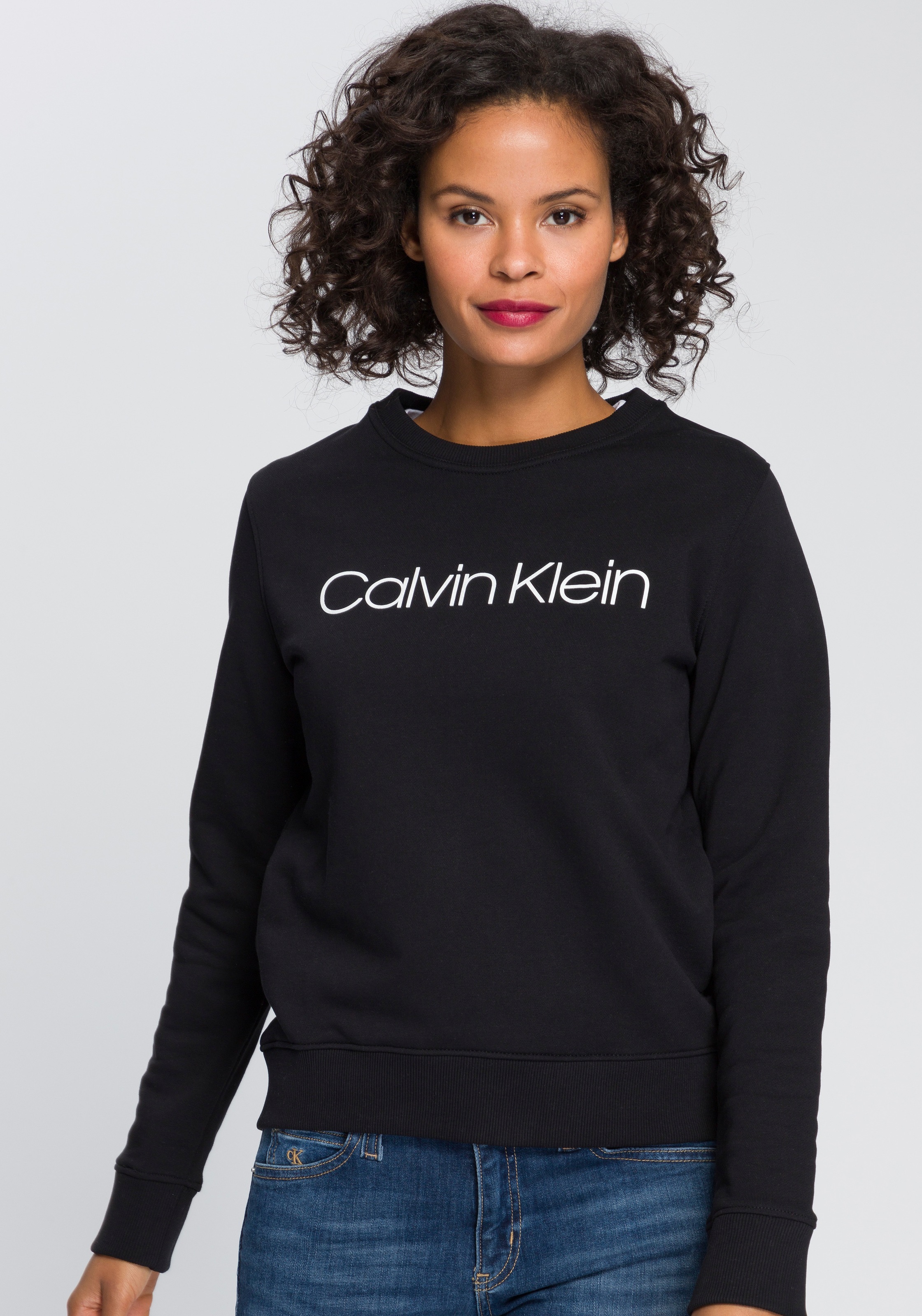 Image of Calvin Klein Sweatshirt »LS CORE LOGO HWK«, mit Calvin Klein Logo-Schriftzug bei Ackermann Versand Schweiz