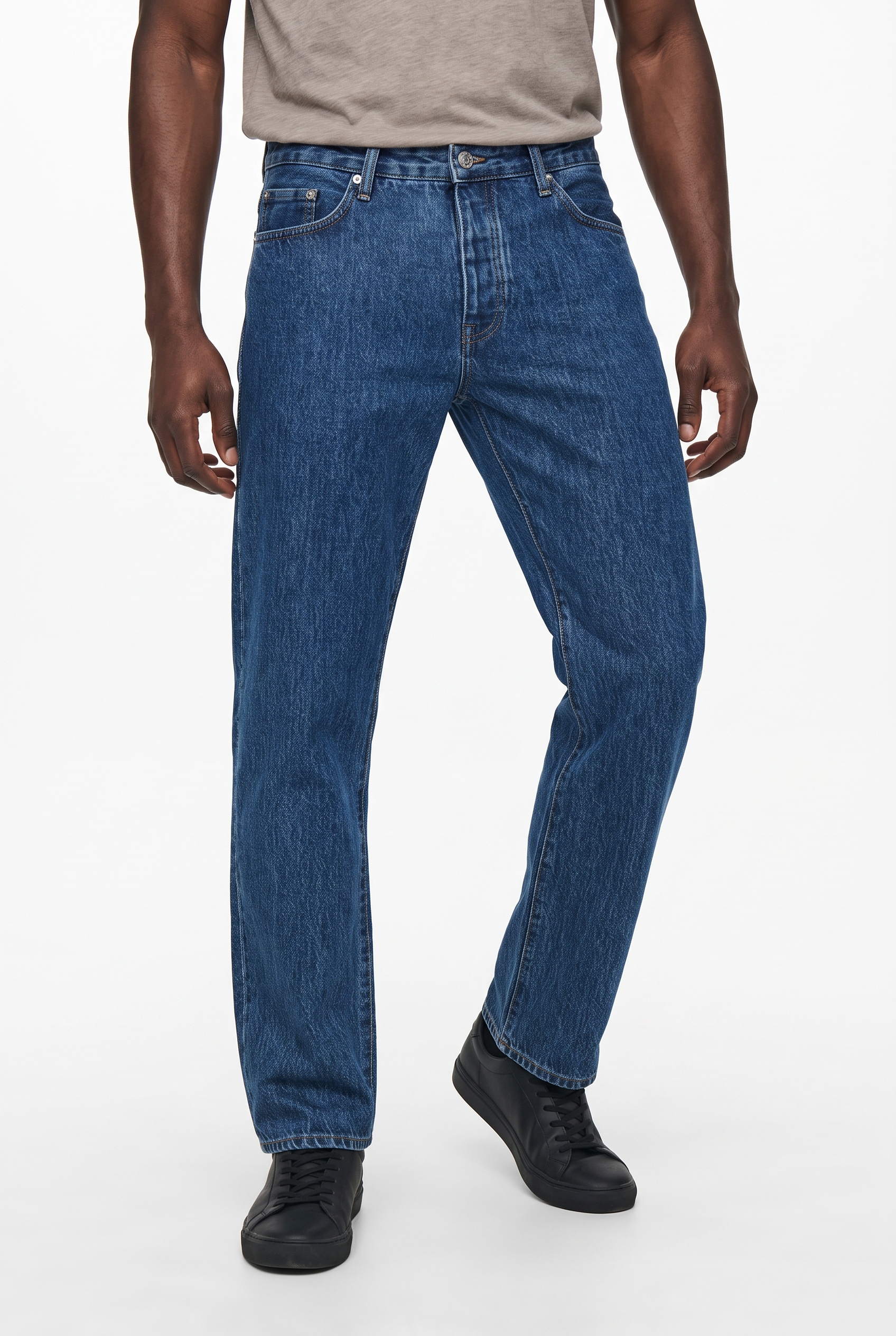 Image of ONLY & SONS Straight-Jeans "ONSEDGE STRAIGHT DNM" Baumwolle, straight fit