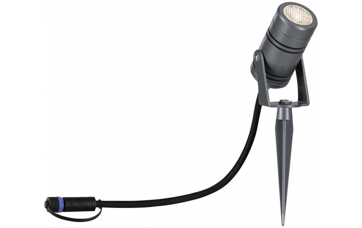 Image of Paulmann LED Gartenstrahler "Plug&Shine" LED-Modul 1 Stk. Warmweiss LED-Modul, 12W IP65 230V 3000K Alu Grey