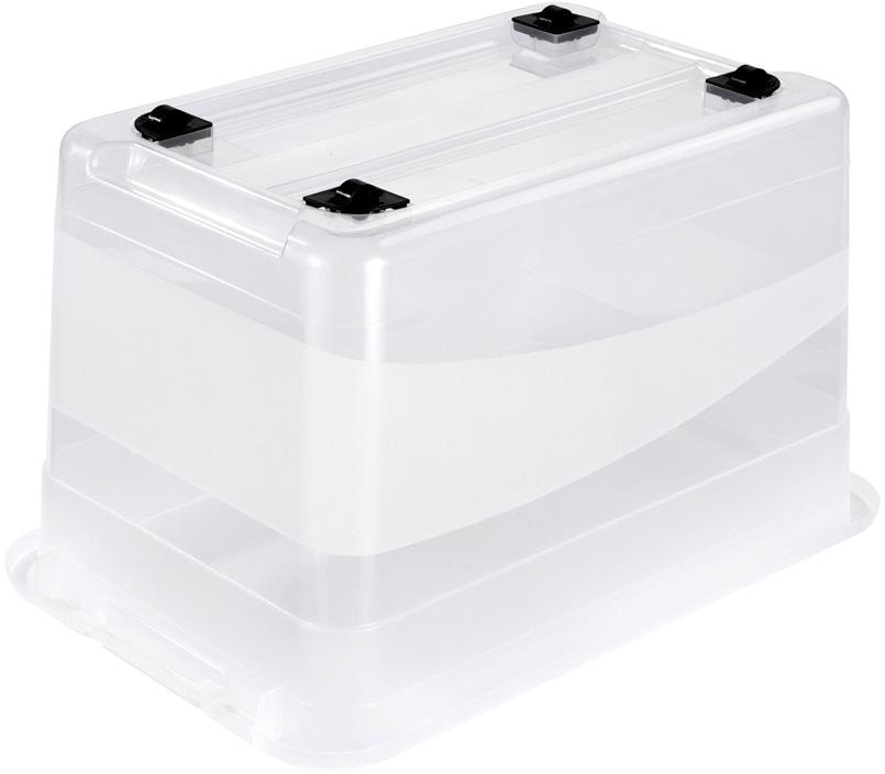 keeeper Organizer »konrad«, (Set, 2 St.), Aufbewahrungsbox, 52 L, mit Rollen, Deckel, Schiebeverschluss