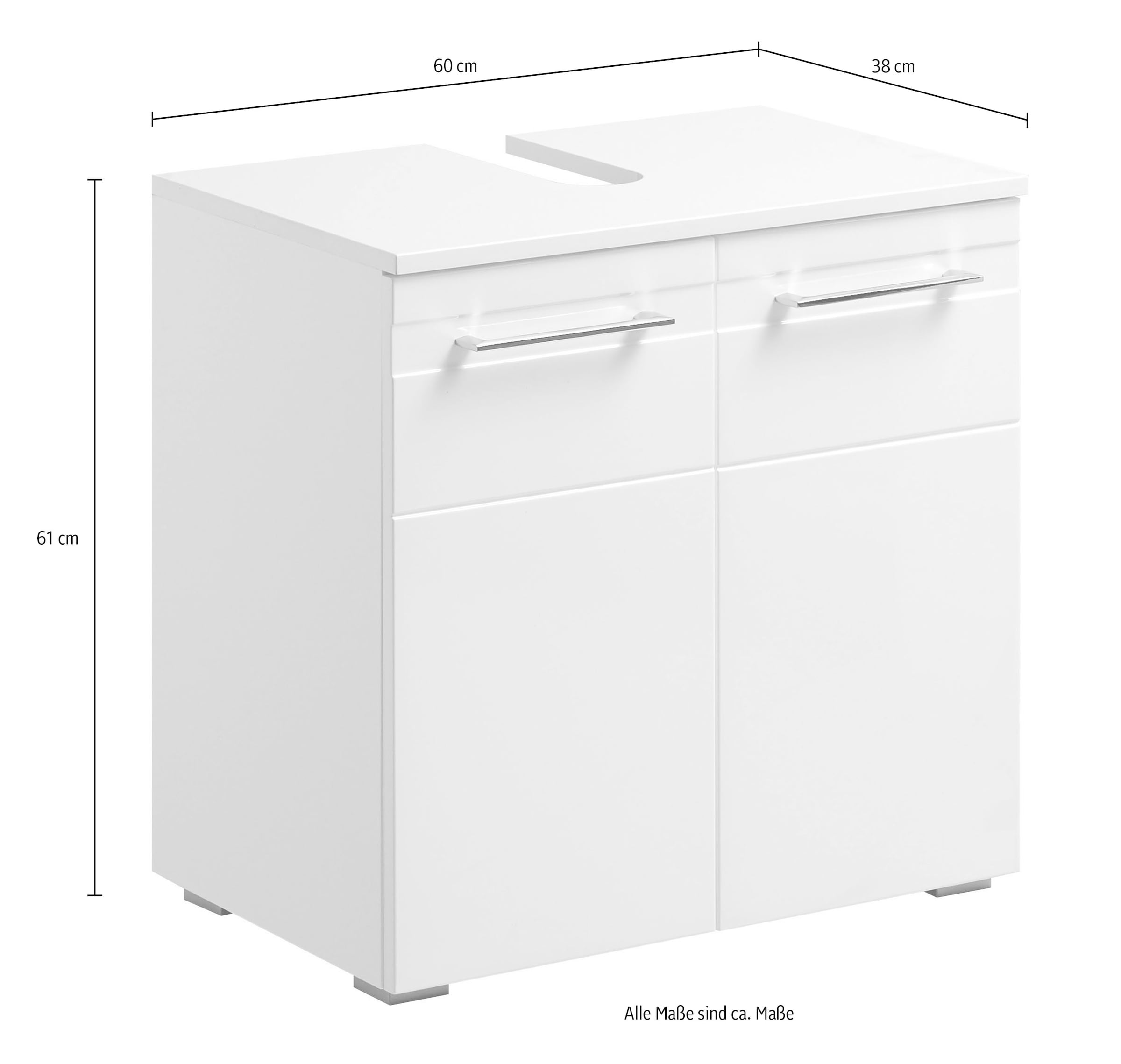 Saphir Armoire sous lavabo »mit Siphonausschnitt«