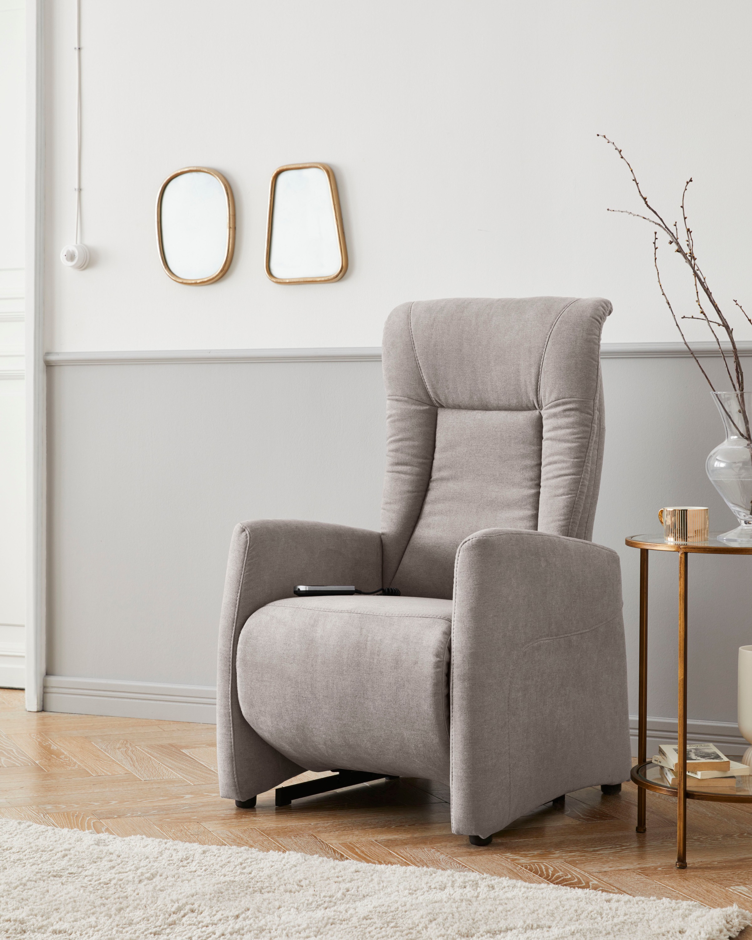 sit&more TV-Sessel "Melissa" wahlweise elektrisch oder manuell verstellbar, optional Aufstehhilfe