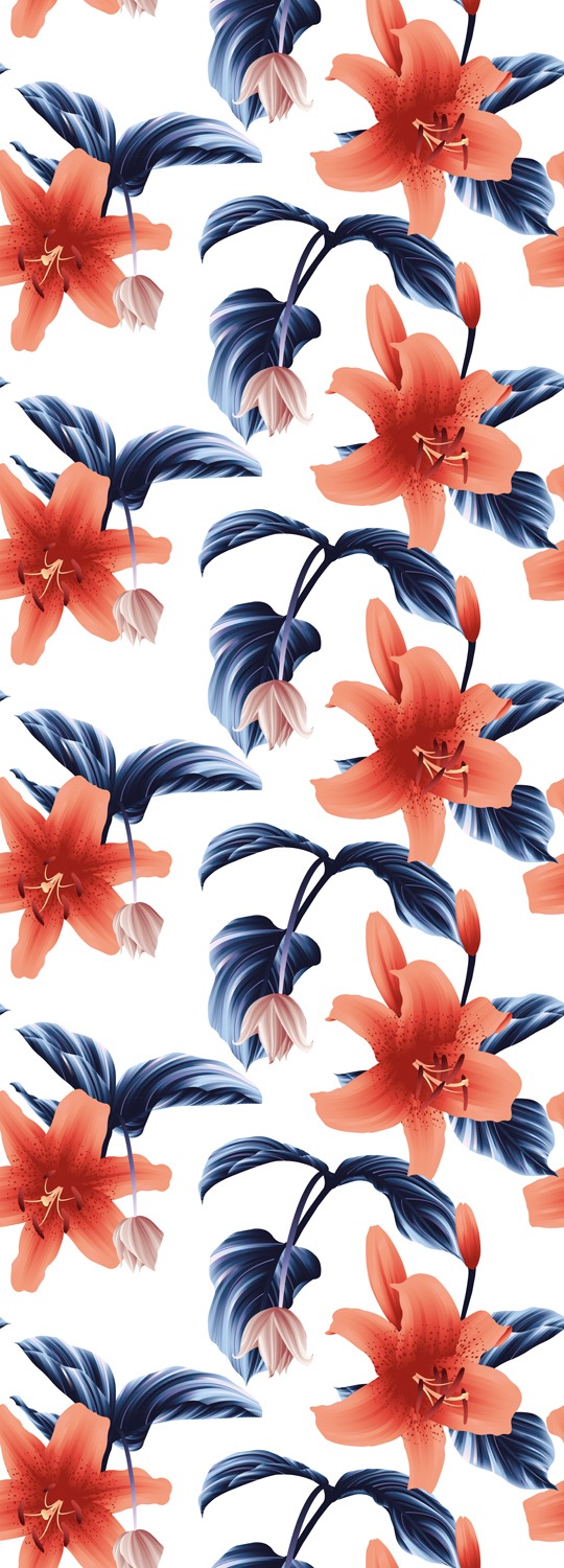 Image of queence Vinyltapete "Frieda" Motiv bedruckt botanisch floral gemustert natürlich glatt 90x250cm, selbstklebend, kinderleichte Anbringung, Sticker