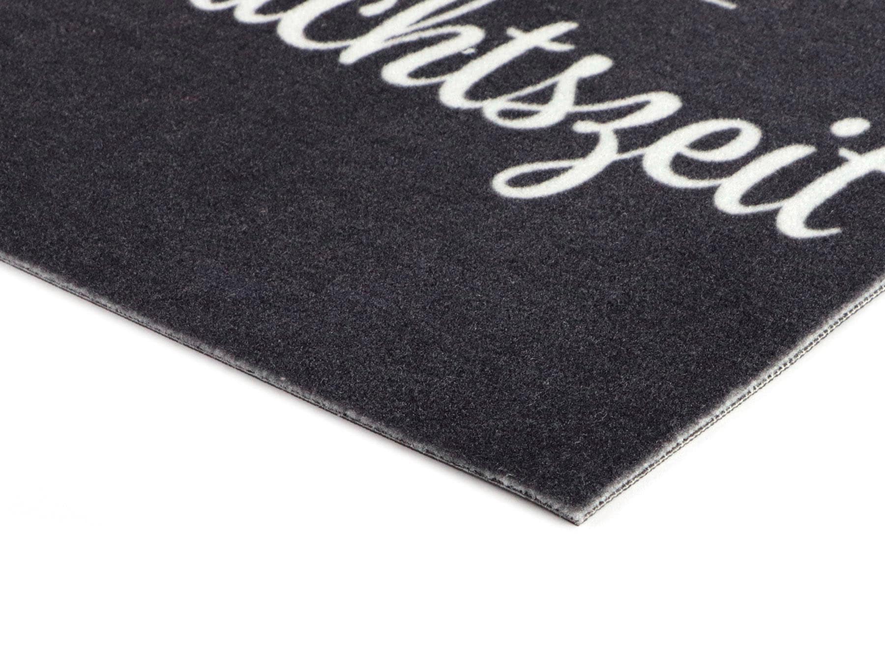 Primaflor-Ideen in Textil Fussmatte »VELVET - WEIHNACHTSZEIT, Made in Belgium«, rechteckig, 5 mm Höhe, Schmutzfangmatte, Weihnachten, mit Spruch, waschbar, rutschhemmend
