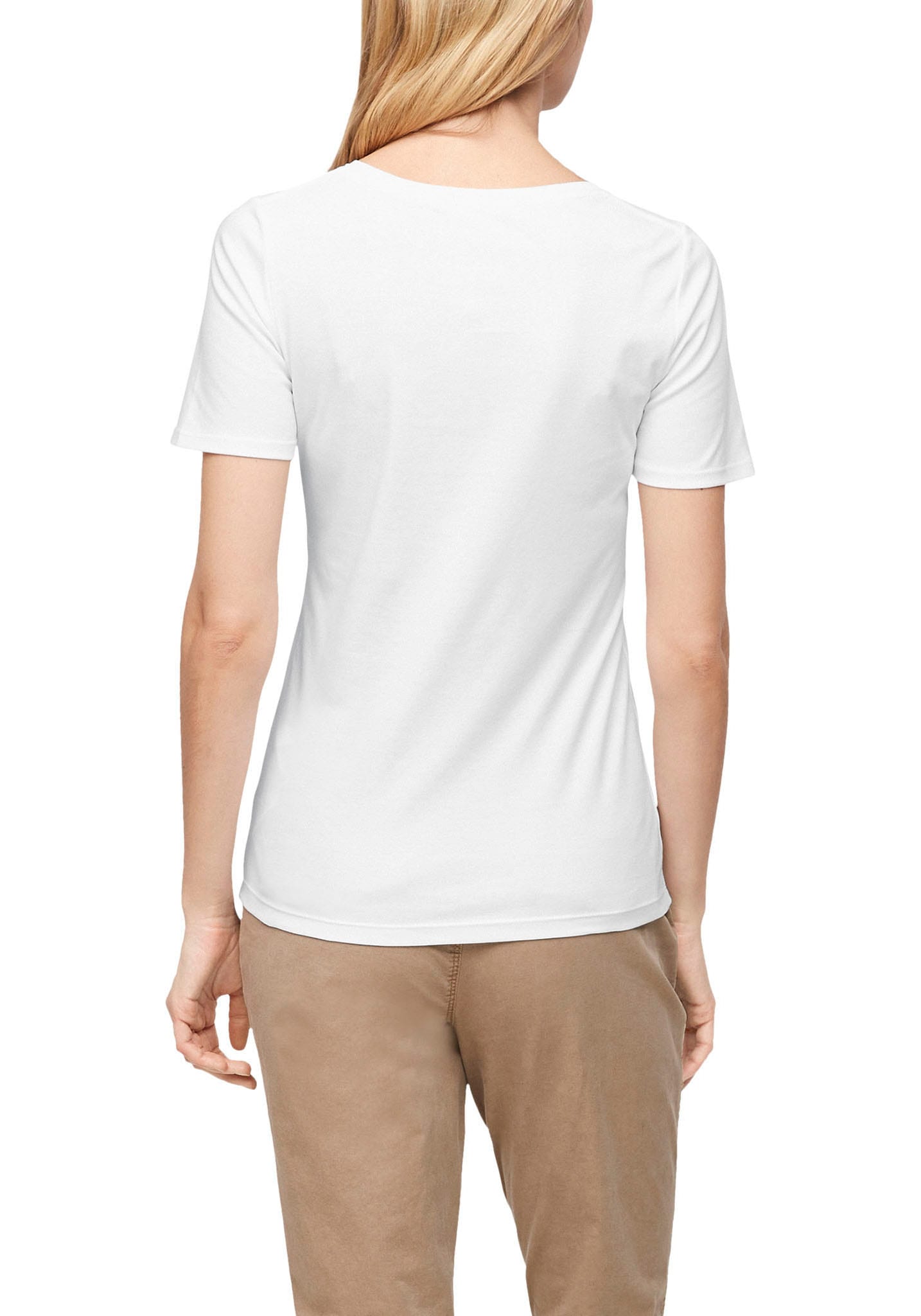 s.Oliver T-Shirt, mit zartem Rollsaum