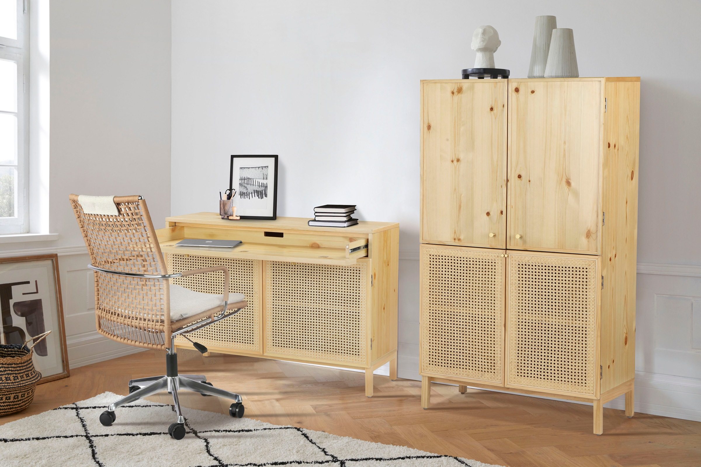 andas Sideboard »Gatwick«, ausziehbare Schreibtischplatte, Massivholz, Design by Morten Georgsen