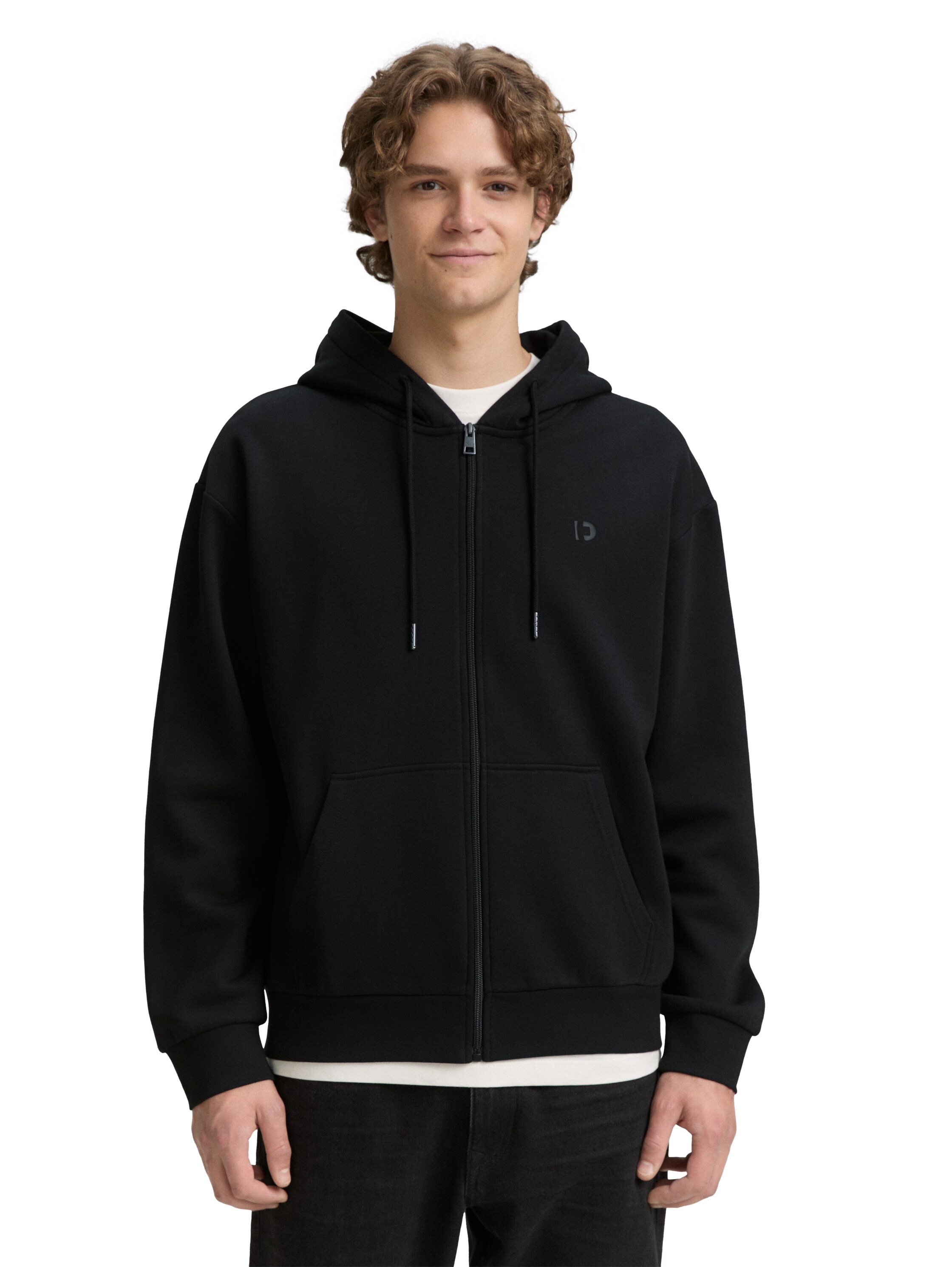 Image of TOM TAILOR Denim Sweatjacke mit Logostickerei