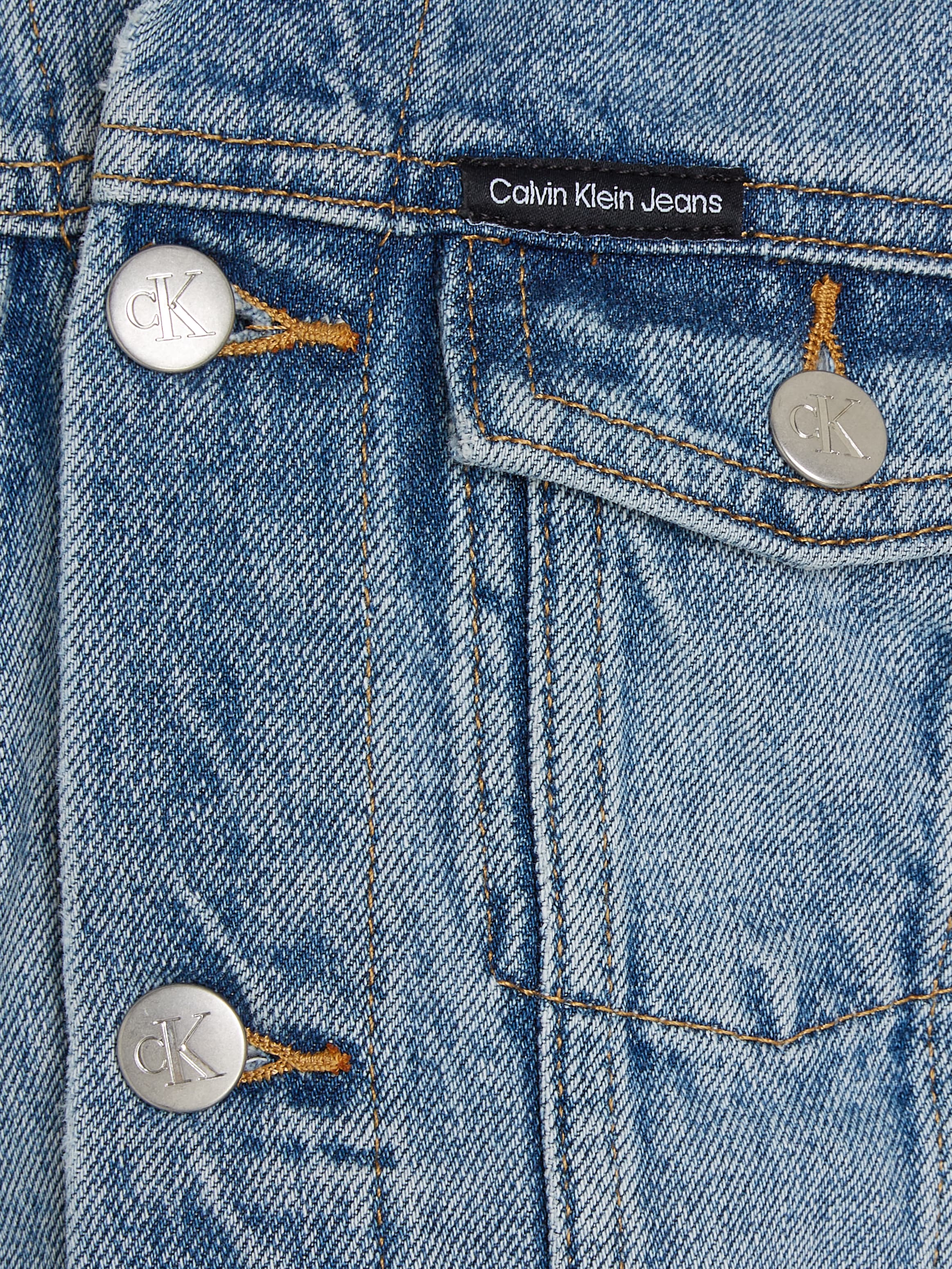 Calvin Klein Jeans Jeansjacke »ICONIC MID BLUE DENIM TRUCKER«, Kinder bis 16 Jahre