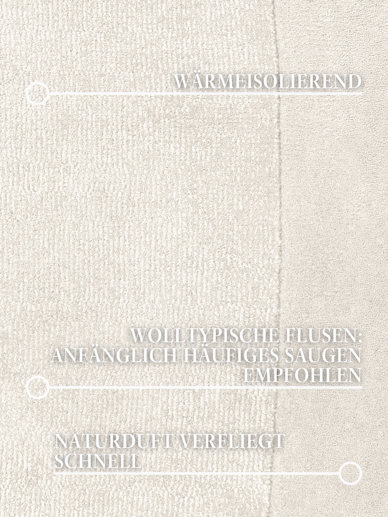 Villeroy & Boch Tapis »Wollteppich Kivi« Rond 17 mm Höhe Handgewebt, Wolle, Bordüre, Einfarbig, Läufer, Wohnzimmer, Organisch