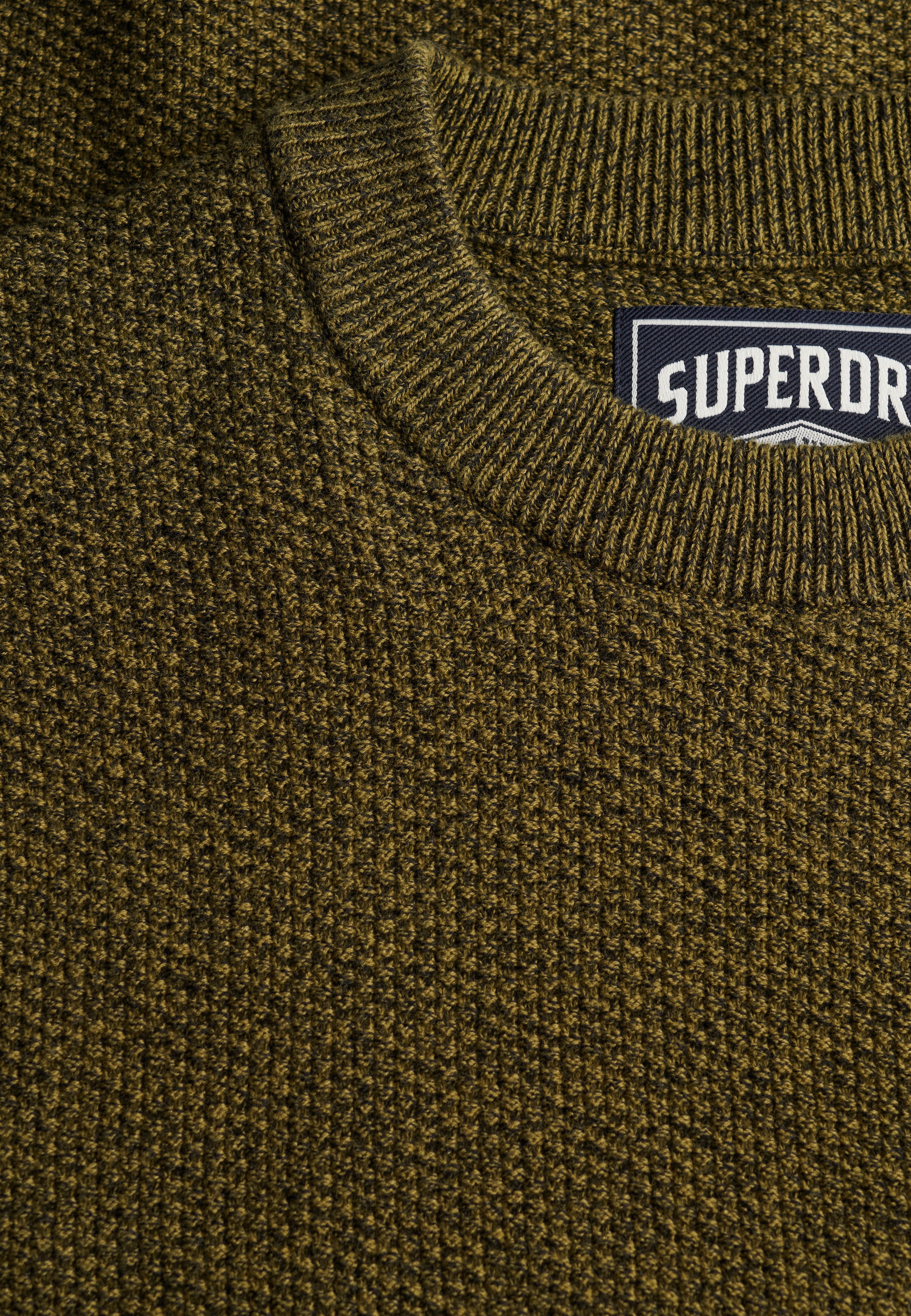 Superdry Pull à col rond »TEXTURE KNIT JUMPER« Baumwolle, regular fit