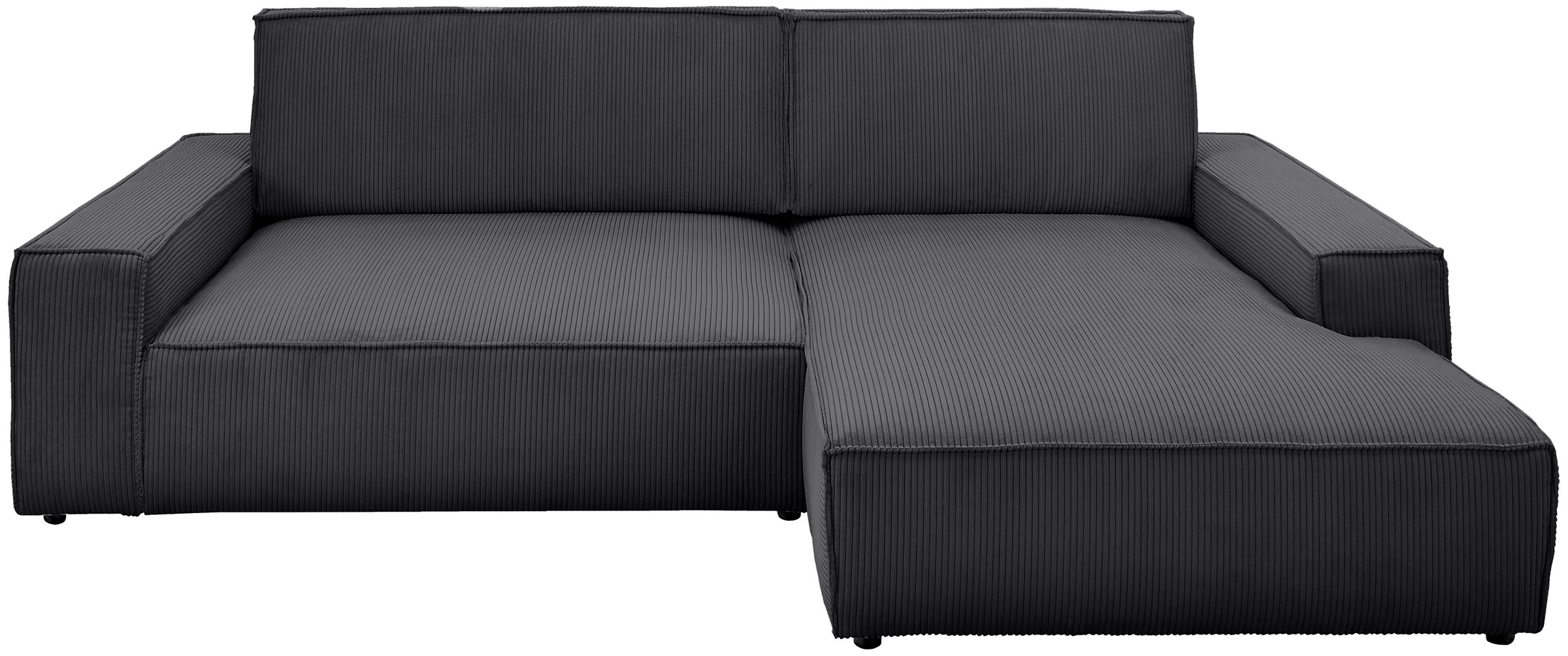 Home affaire Canapé d'angle »NEU: SHERWOOD XXL 284, Big-Sofa L-Form, tiefe Sitzfläche 95 cm, Cord« Recamiere rechts/links, als Schlafsofa stellbar, Cord u. Leinenoptik