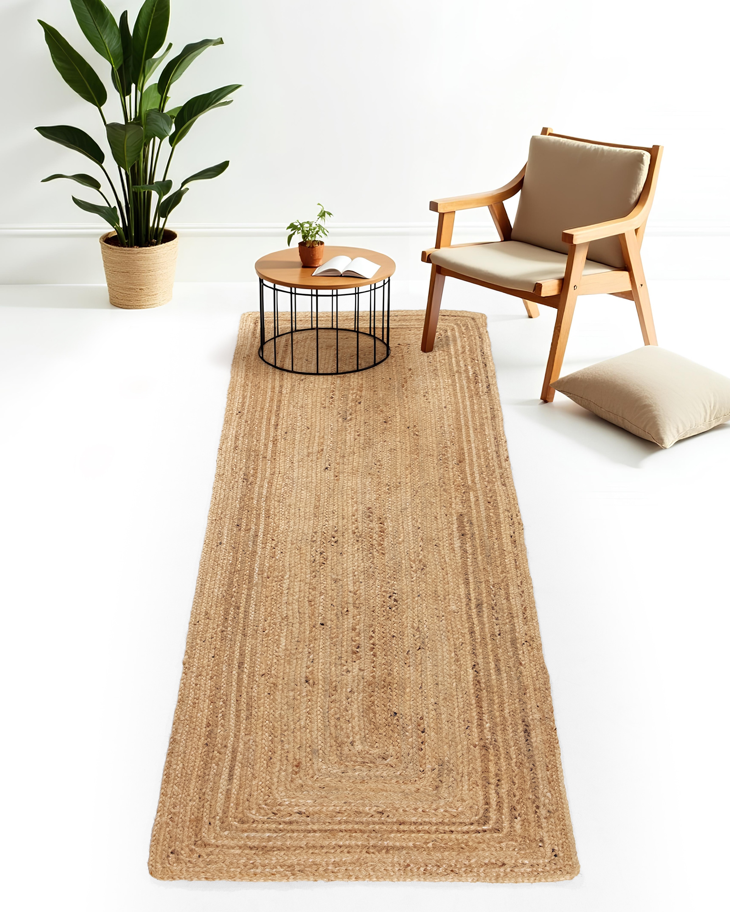 carpetfine Teppich »Nele Juteteppich Naturfaser«, rechteckig, 6 mm Höhe, geflochtener Wendeteppich aus 100% Jute, quadratisch und als Läufer