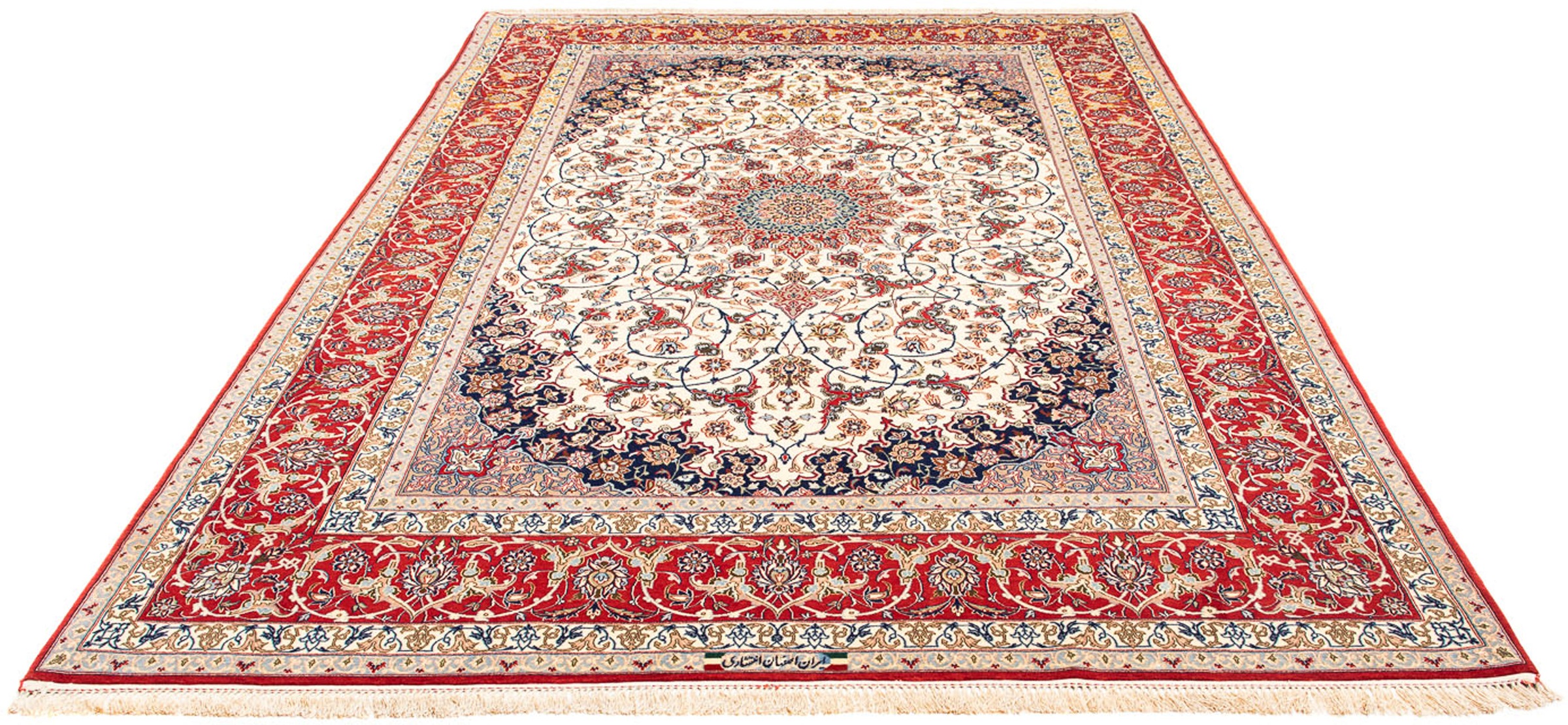 Image of morgenland Orientteppich »Perser - Isfahan - Premium - 310 x 197 cm - rot«, rechteckig, 6 mm Höhe, Wohnzimmer, Handgeknüpft, Einzelstück mit Zertifikat bei Ackermann Versand Schweiz