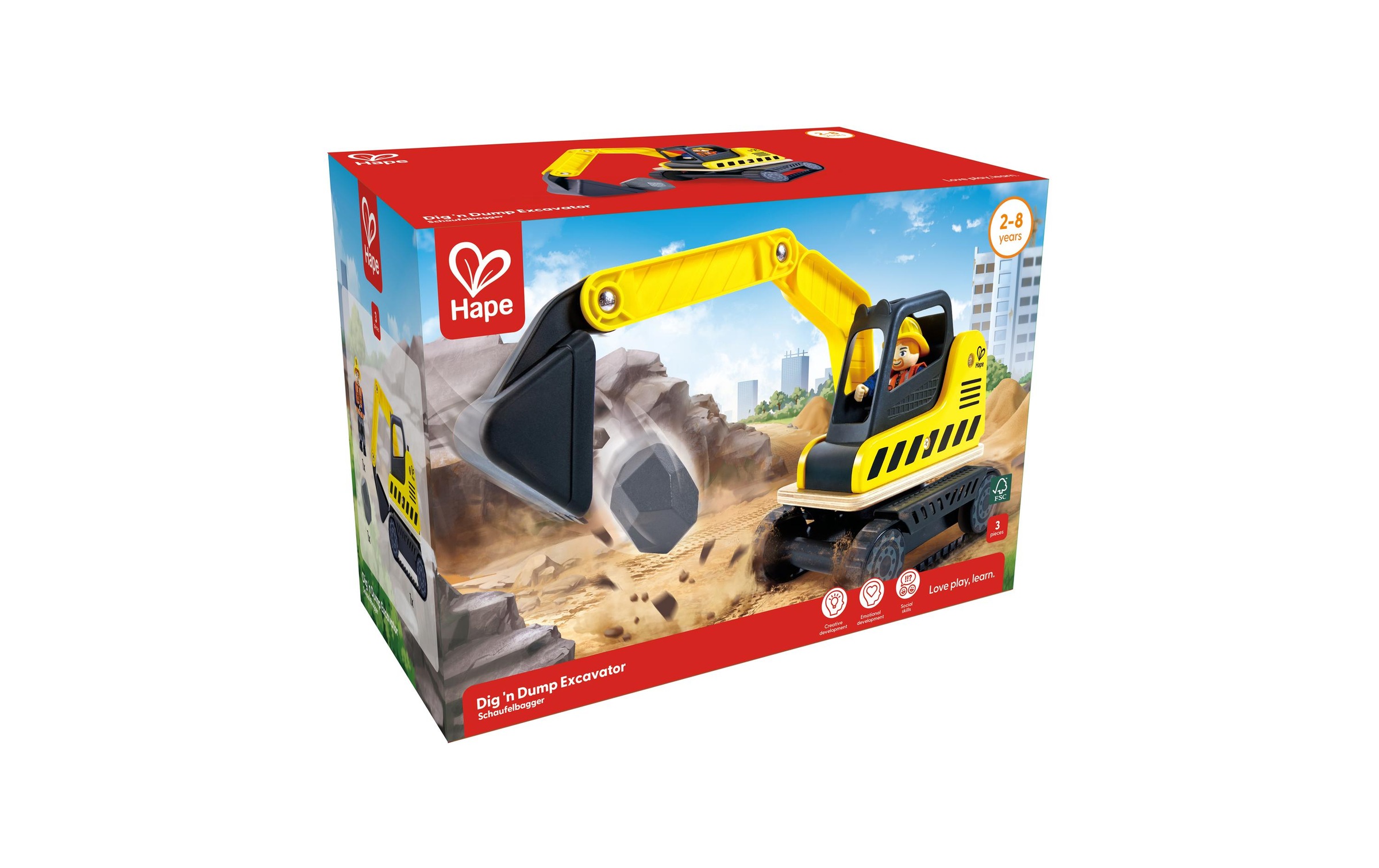 Image of Hape Spielzeug-Bagger "Schaufelbagger"
