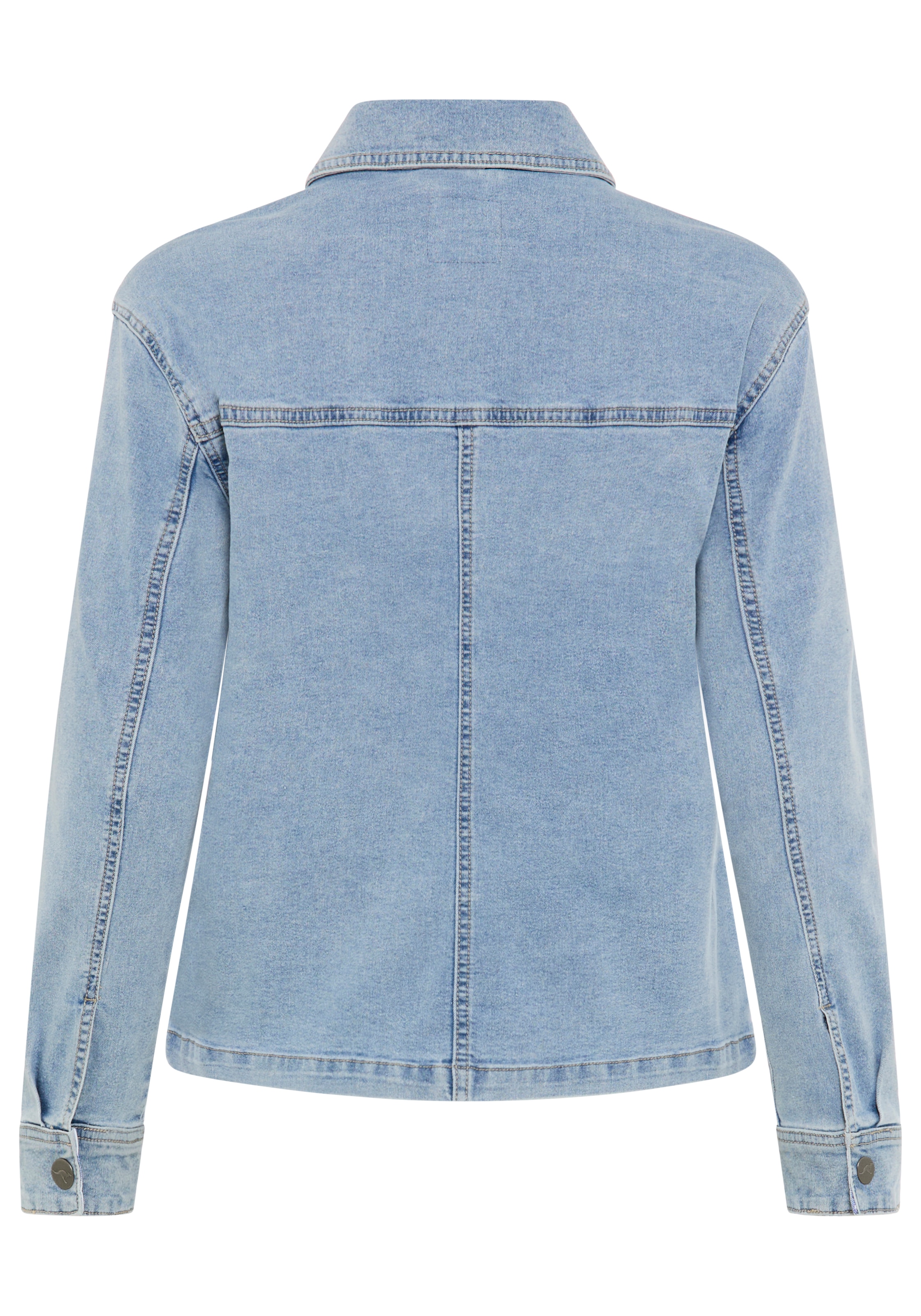 KangaROOS Jeansjacke modischer Stil, normaler Kragen, aufgesetzte Taschen, Comfort Fit