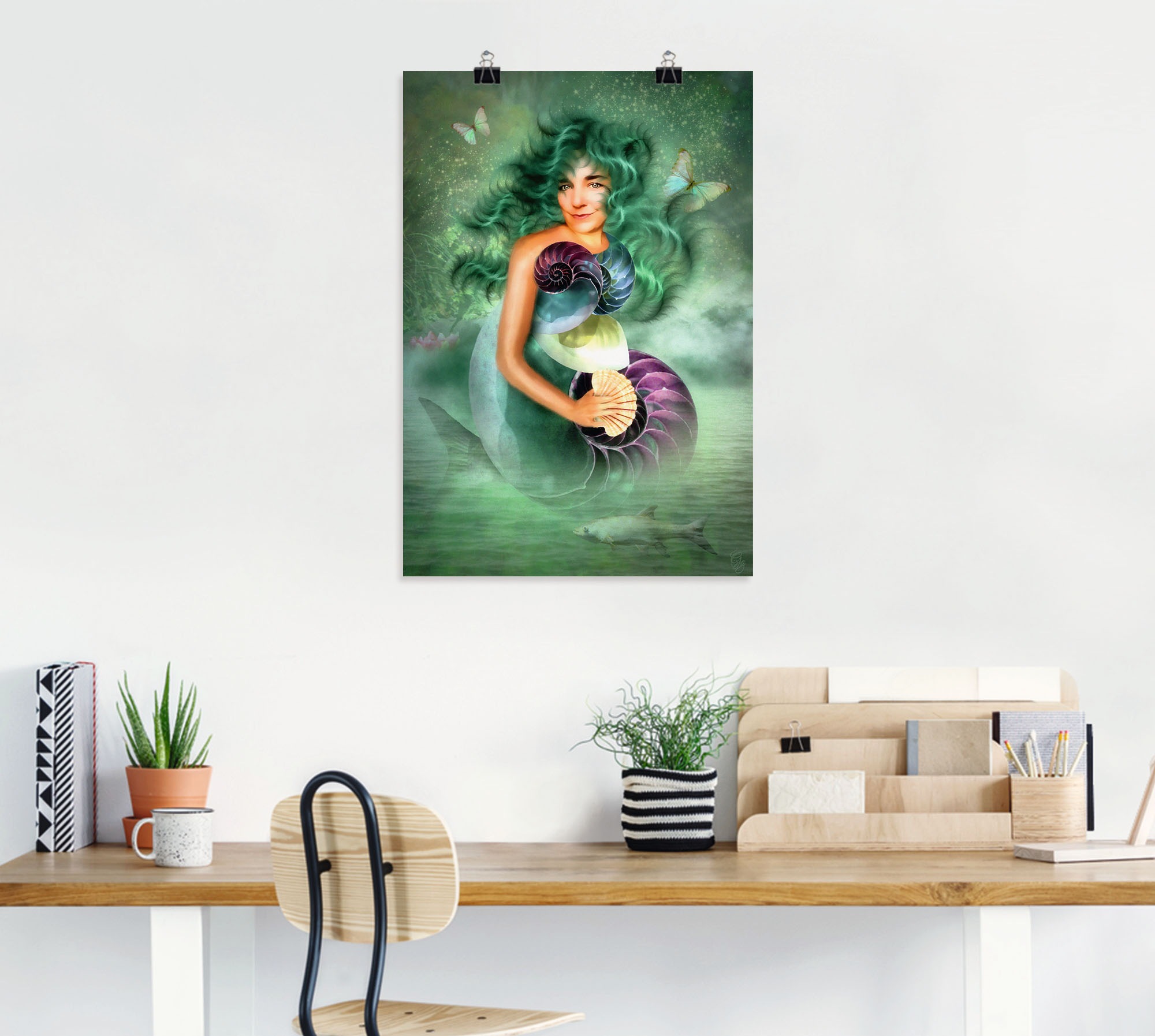Artland Wandbild »Meerjungfrau Meike«, klassische Fantasie, (1 St.), als Alubild, Leinwandbild, Wandaufkleber oder Poster in versch. Grössen