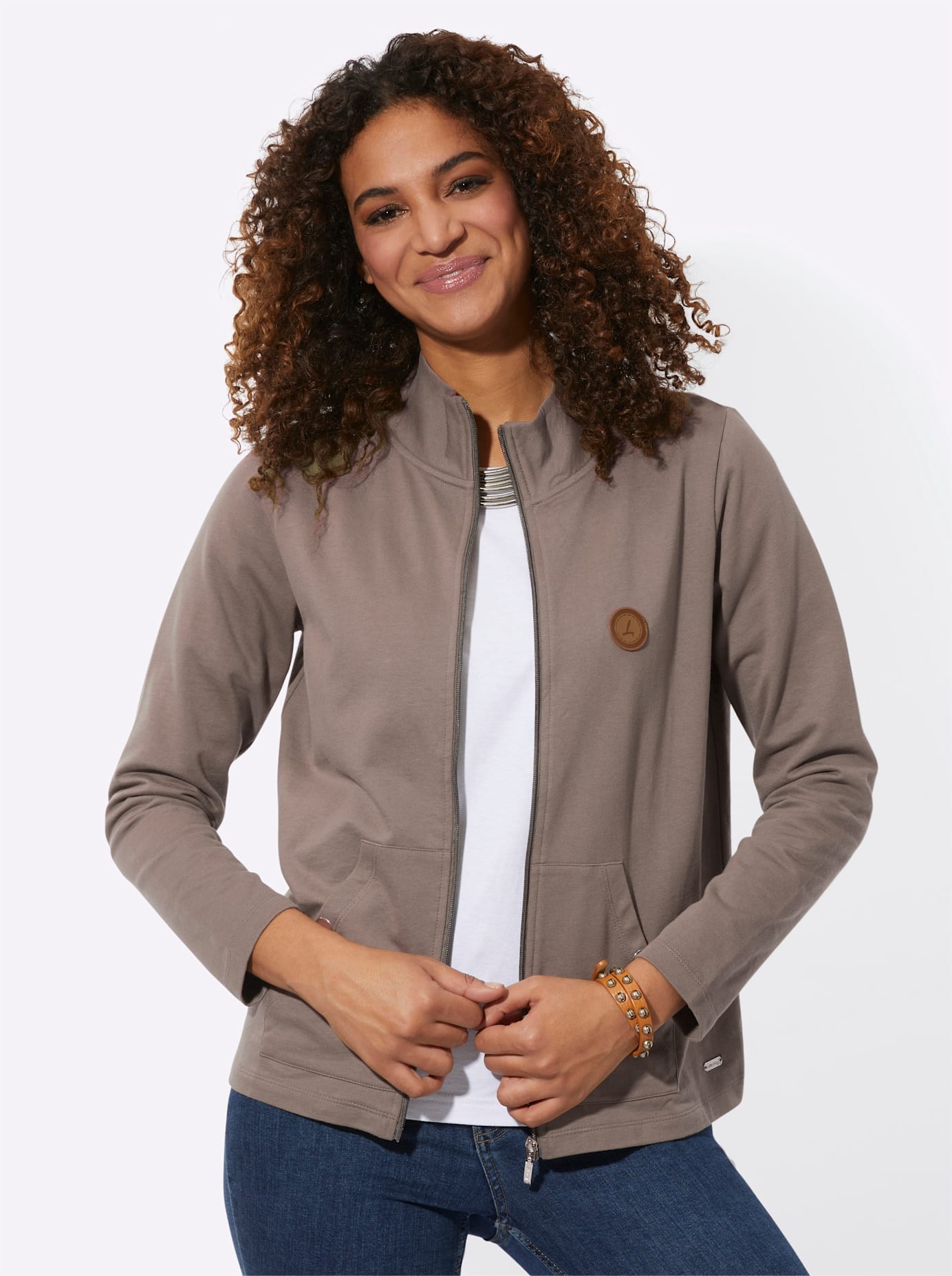 Casual Looks Shirtjacke »Sweatjacke«, (1 tlg.)
