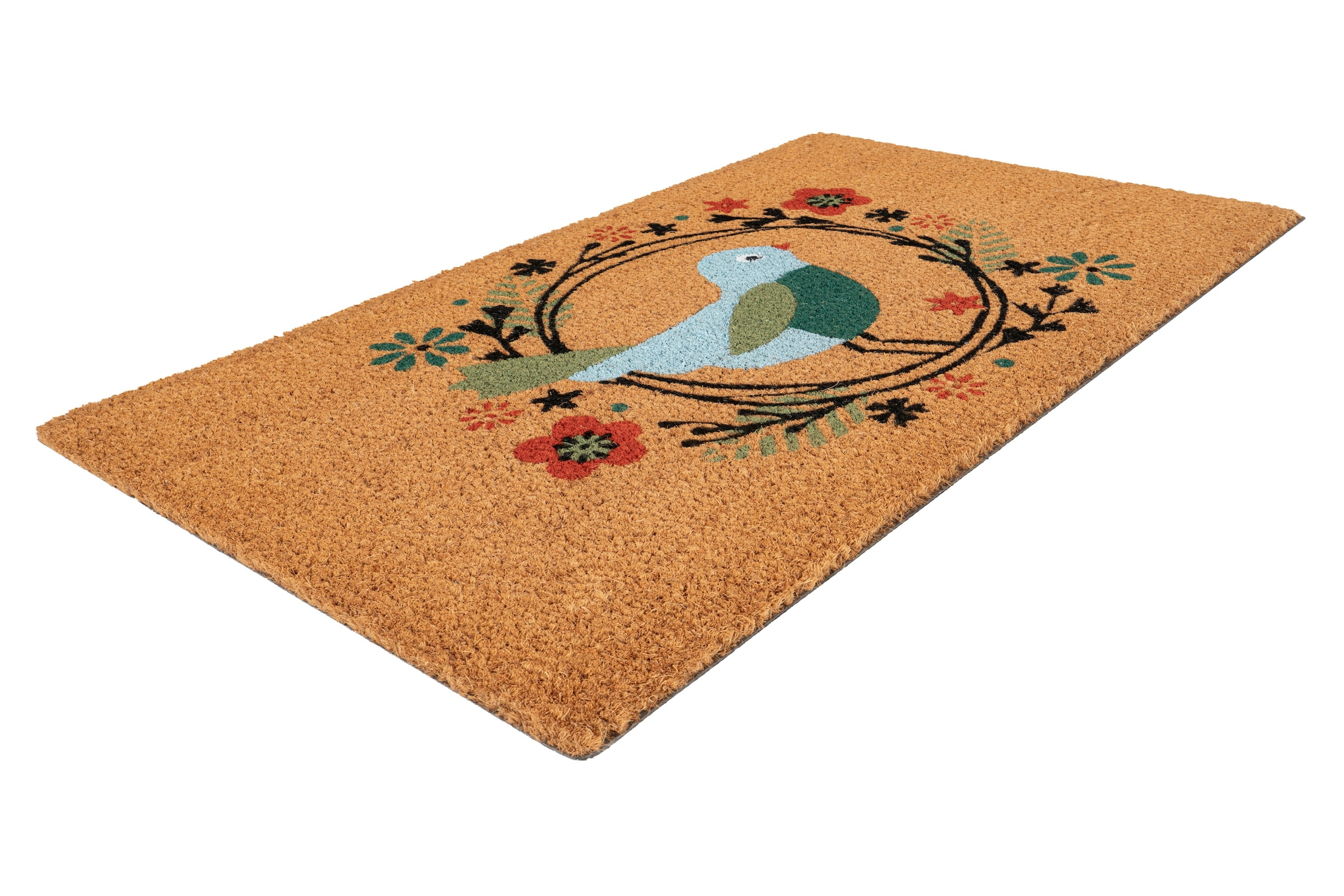 Kayoom Fussmatte »Familiy 325« rechteckig 18 mm Höhe Türmatte, Eingang, Kokos, Vogel