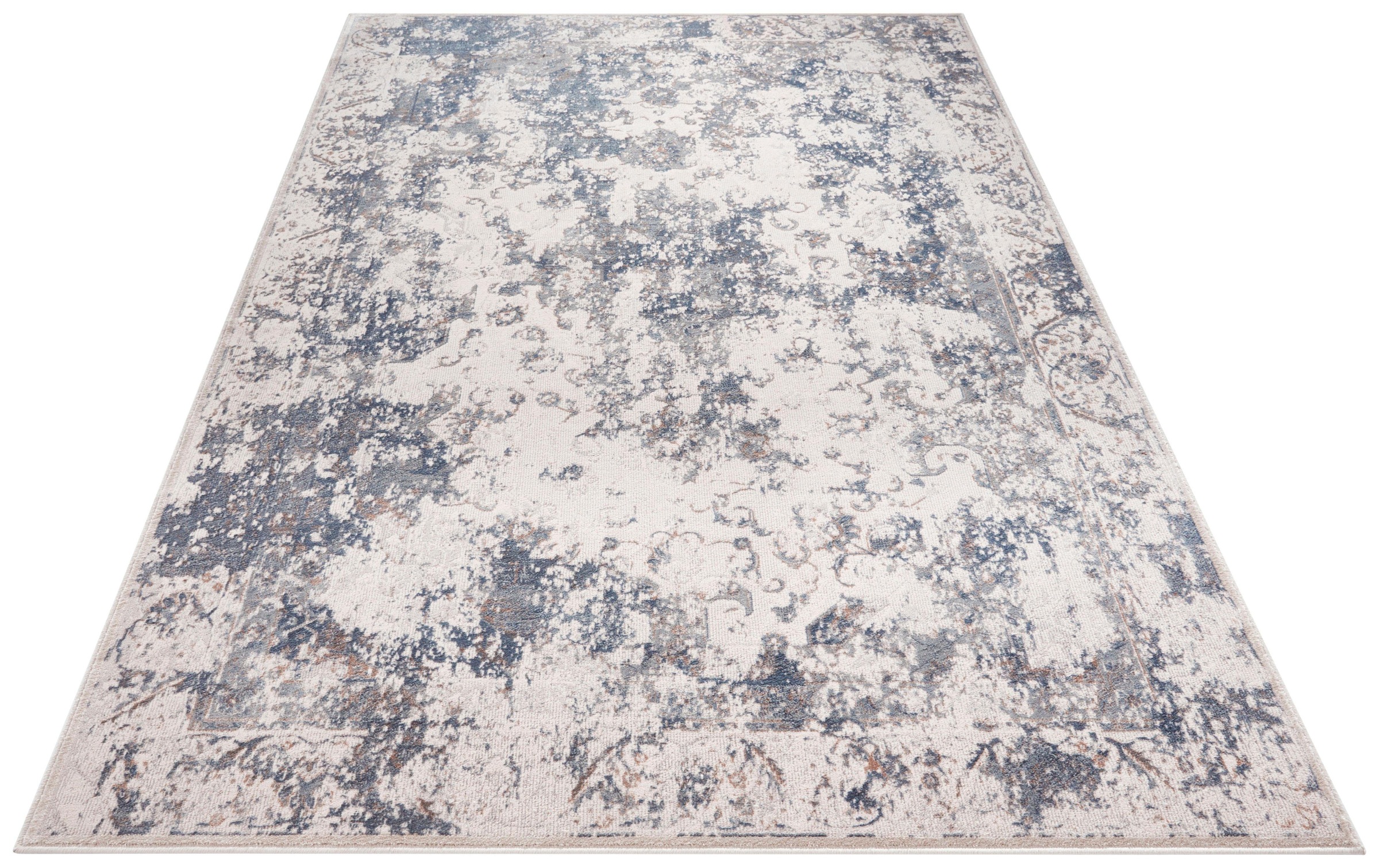 Image of ELLE DECORATION Teppich »Corrèze«, rechteckig, 6 mm Höhe, Kurzflor, Seiden Optik, samtige Oberfläche, Used Look, Wohnzimmer, Schlafzimmer, Robust, Pflegeleicht bei Ackermann Versand Schweiz