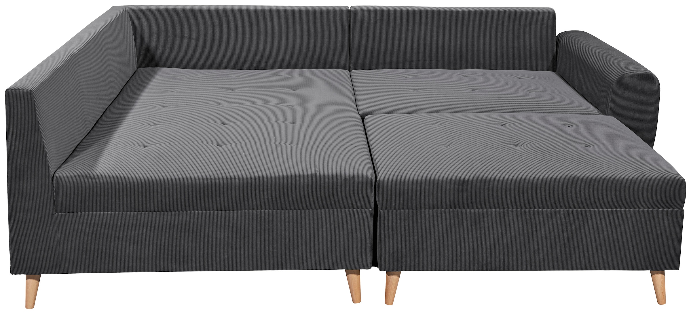 ED EXCITING DESIGN Ecksofa »Calanda L-Form« mit Hocker & 3 Zierkissen