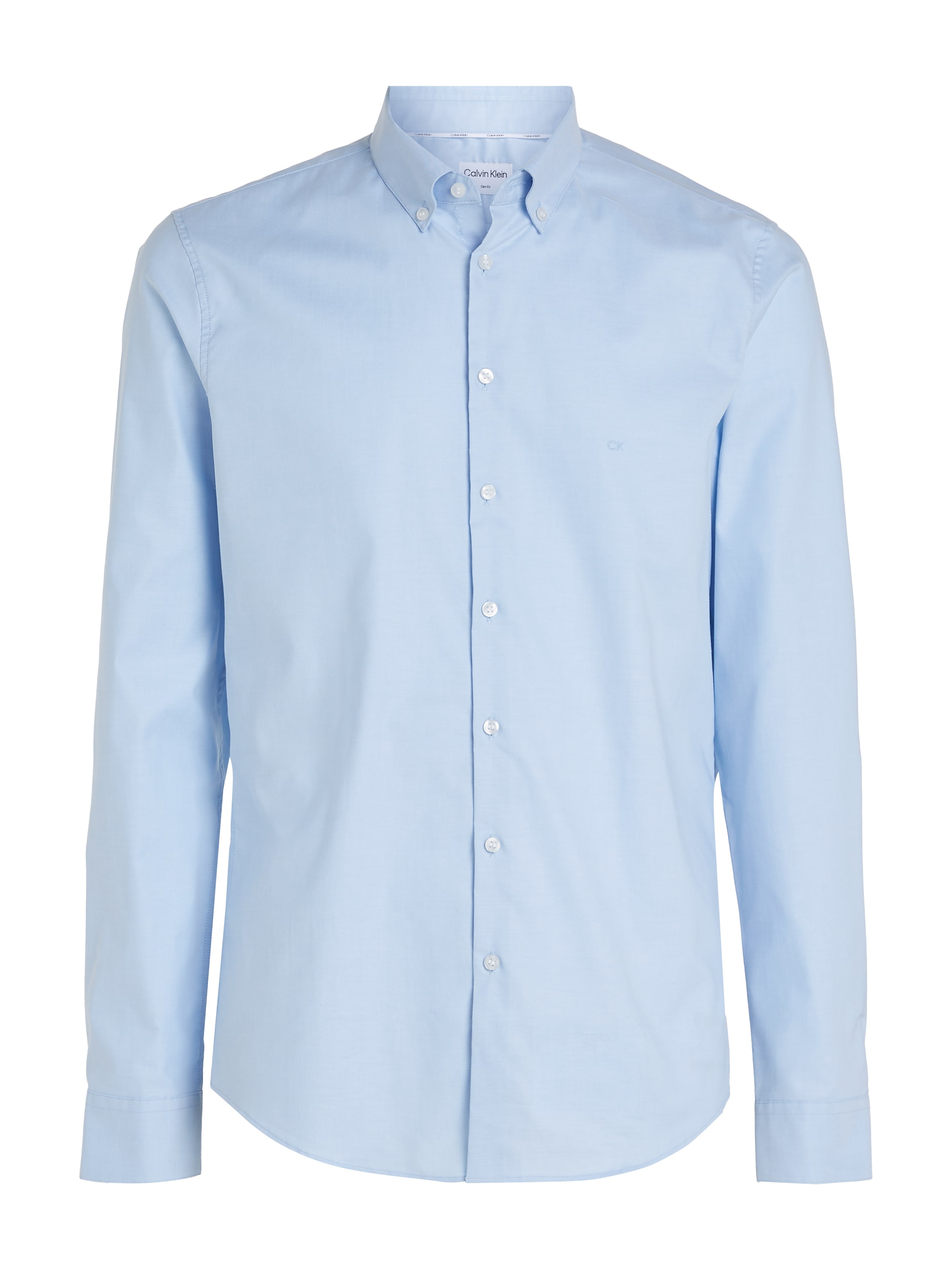 Calvin Klein Langarmhemd »OXFORD SOLID SLIM SHIRT«, mit Logoprägung