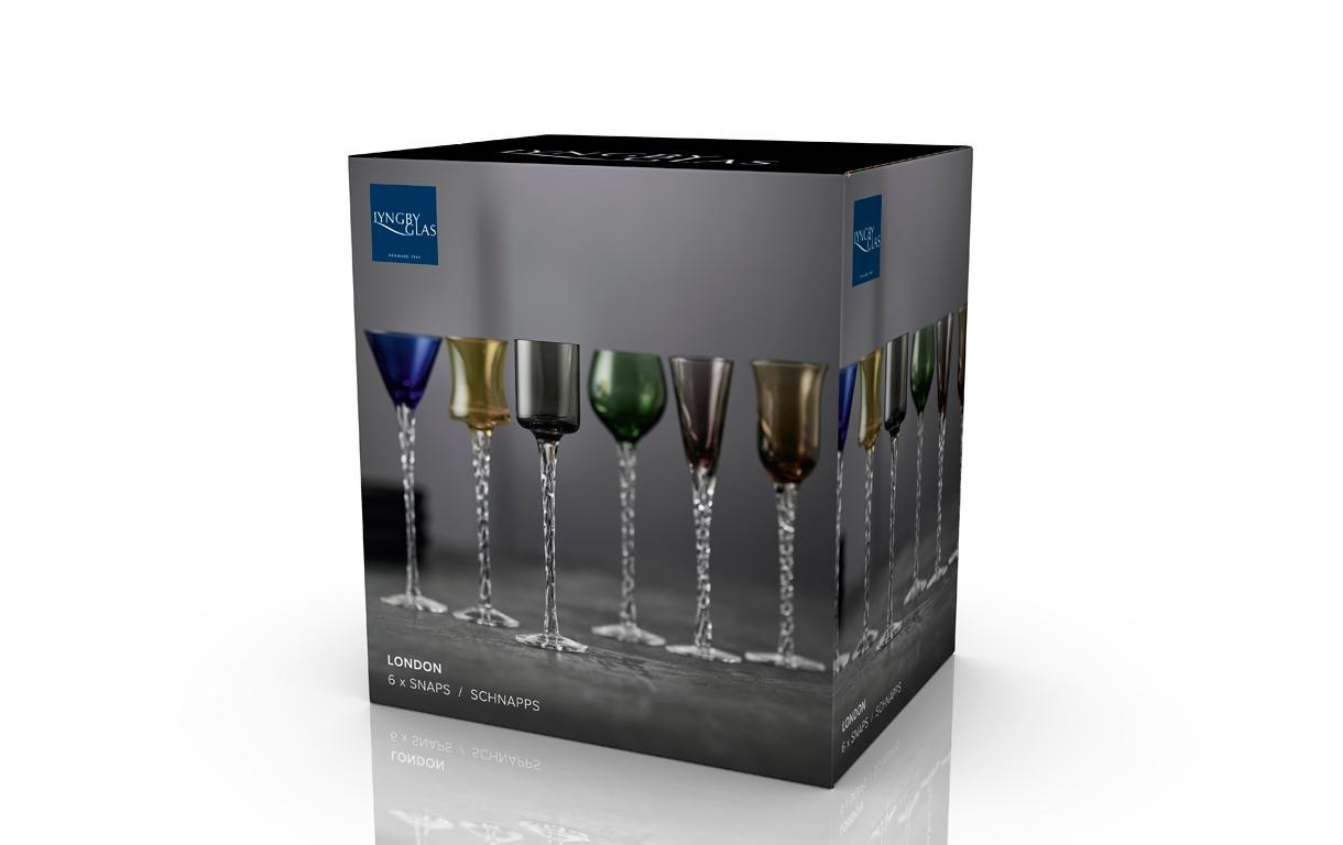 Whiskyglas "Lyngby Aquavit London 6 Stück, 2,5 cl bis 5 cl"