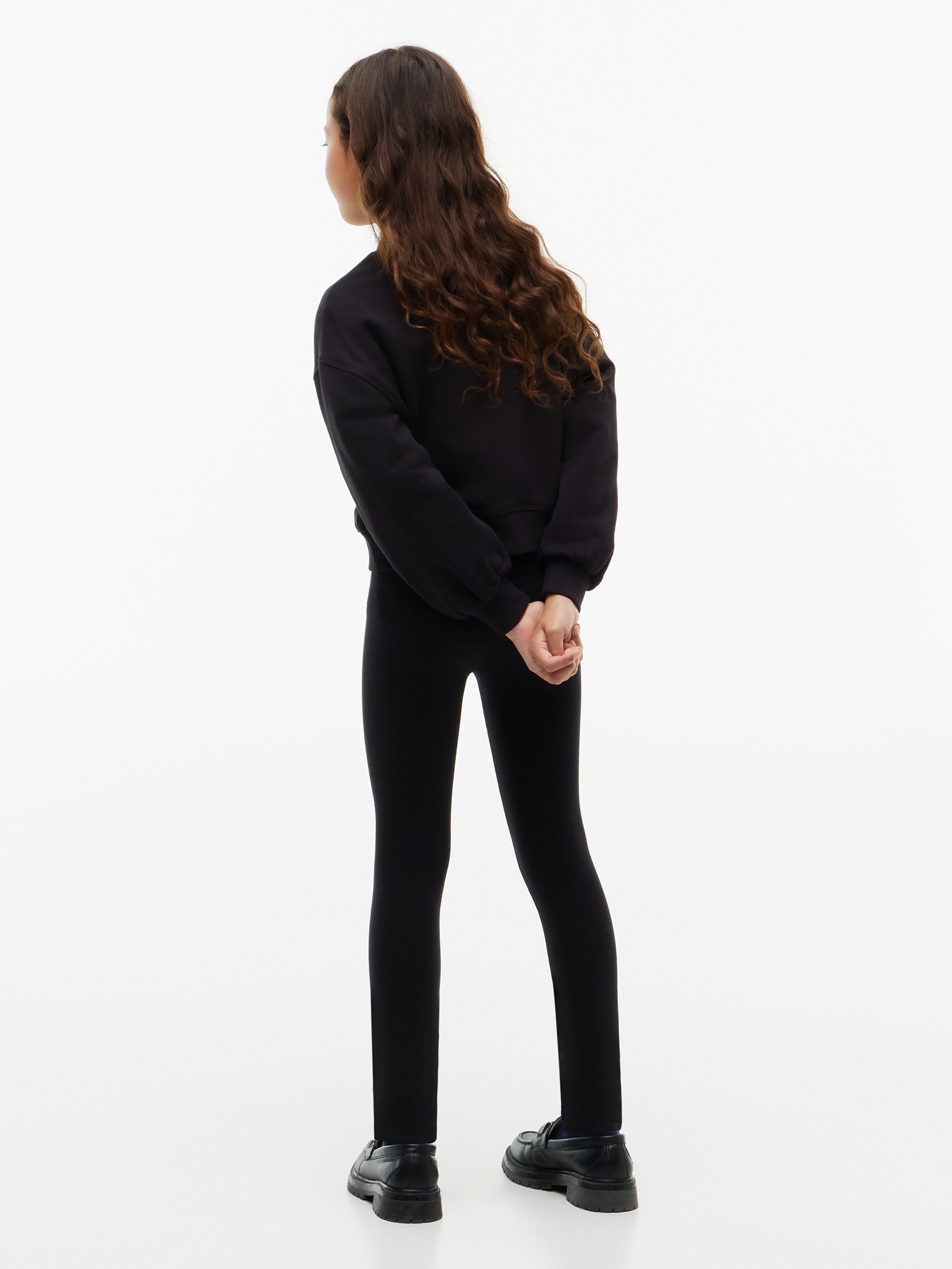 Tommy Hilfiger T-shirt & leggings »HERITAGE CREW NECK + LEGGINGS« Ensemble, 2 qualité sweat, coupe régulière, coton pur, enfants jusqu'à 16 ans
