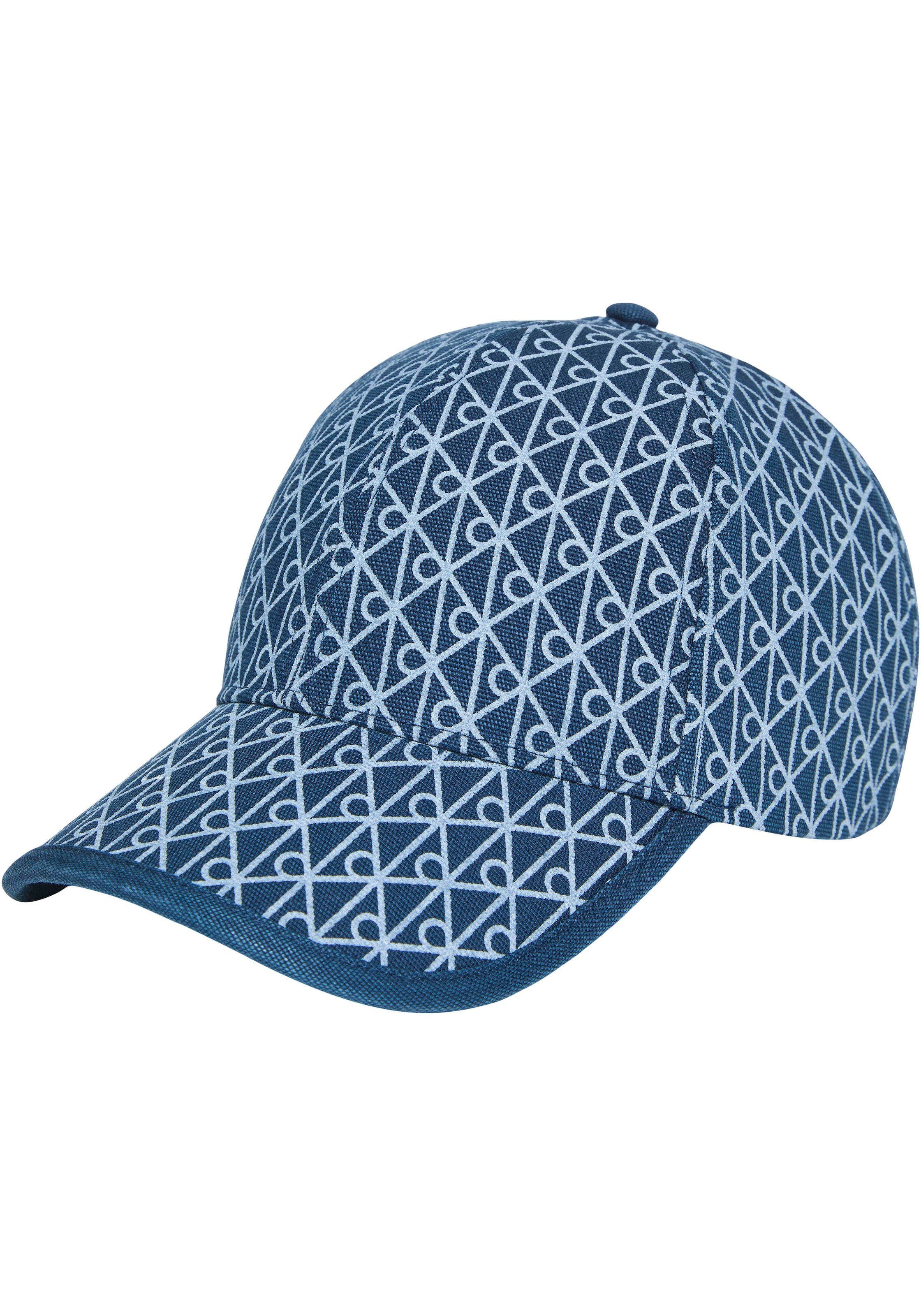 Image of Calvin Klein Baseball Cap "EMBLEM PRINT w LEATHER PATCH CAP" Mit festem Schirm