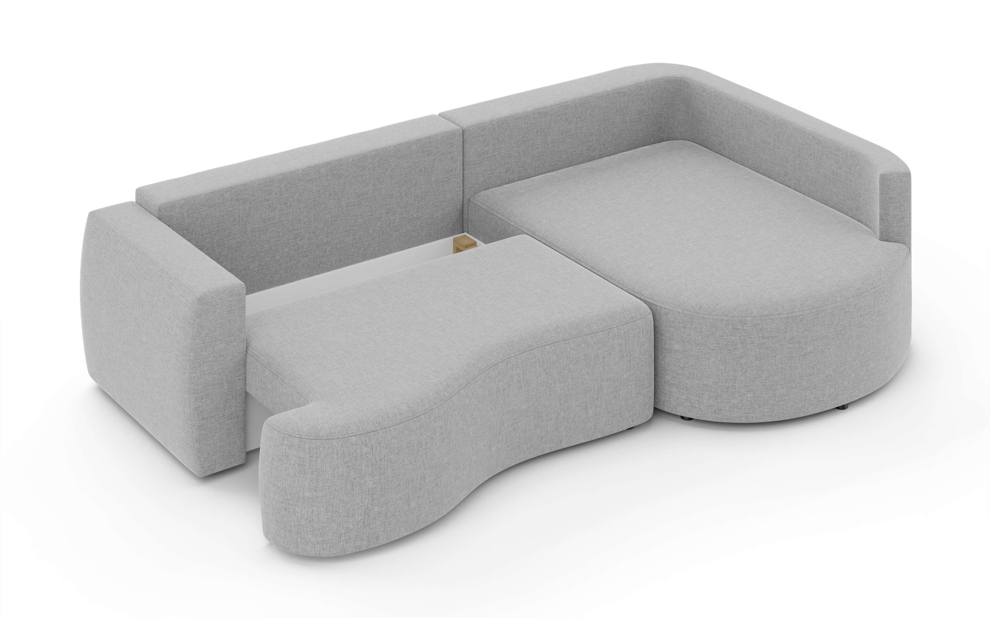 INOSIGN Ecksofa »Kahekili, Schlafsofa mit Bettkasten, Masse B/T/H: 255/181/90/ cm«, L-Form mit Wellenunterfederung, 7 Rückenkissen und 2 Zierkissen