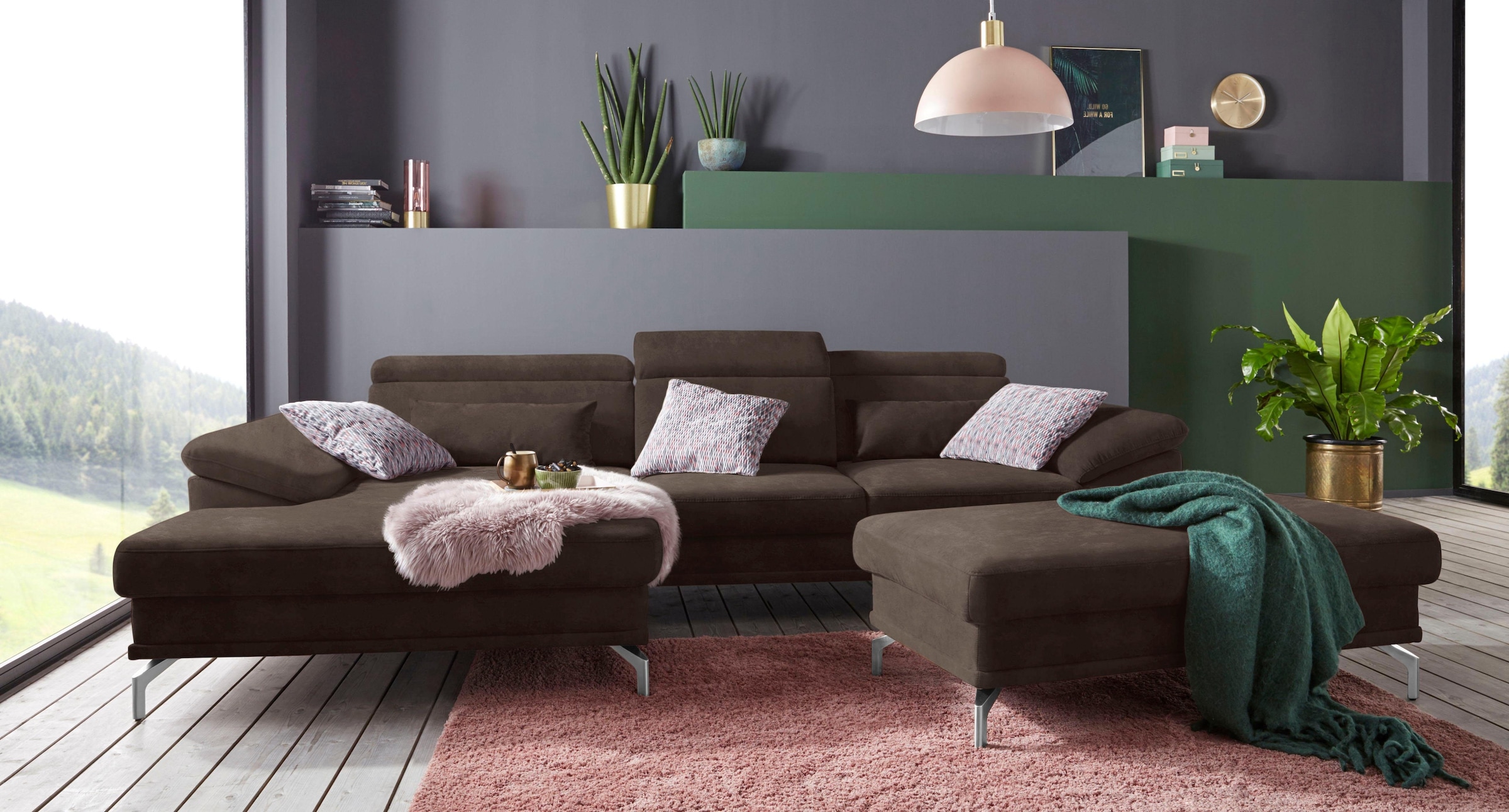sit&more Ecksofa »Scorpio L-Form«, inklusive Sitztiefenverstellung, wahlweise mit Kopfverstellung