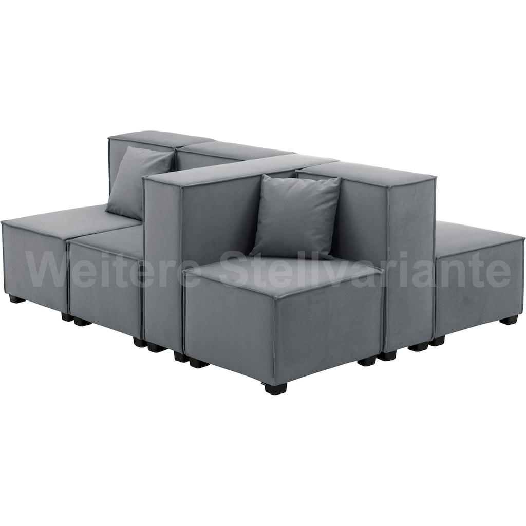 Max Winzer® Wohnlandschaft »MOVE«, (Set), Sofa-Set 05 aus 8 Sitz-Elementen, inklusive 2 Zierkissen, kombinierbar