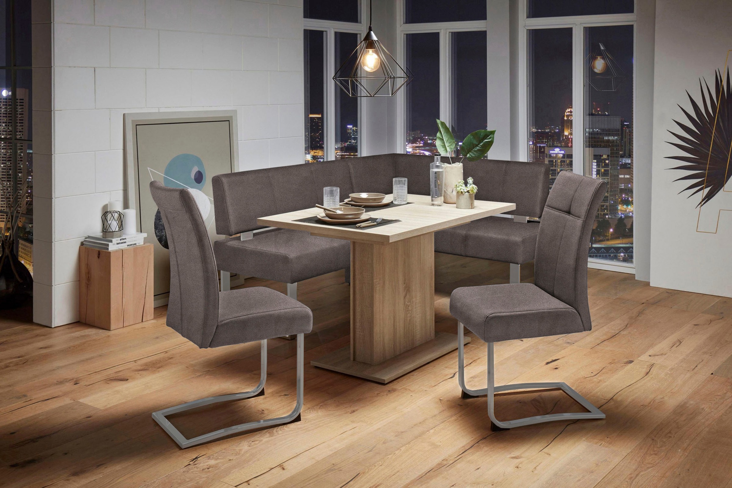 OTTO home Freischwinger "Rab" (Set) 2 Stk.Bezug in verschiedenen Qualitäten, maximale Belastbarkeit 120 kg