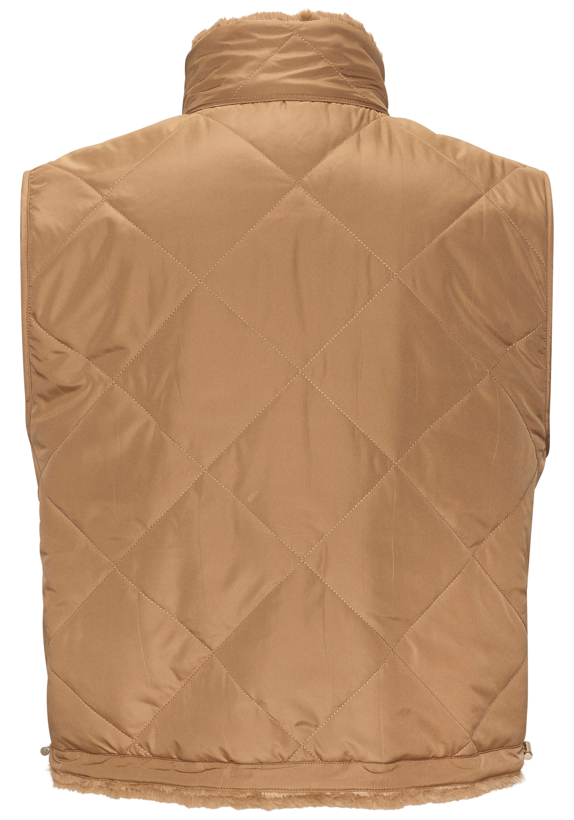 LASCANA Wendeweste , wendbare Steppweste mit flauschigem Fellimitat