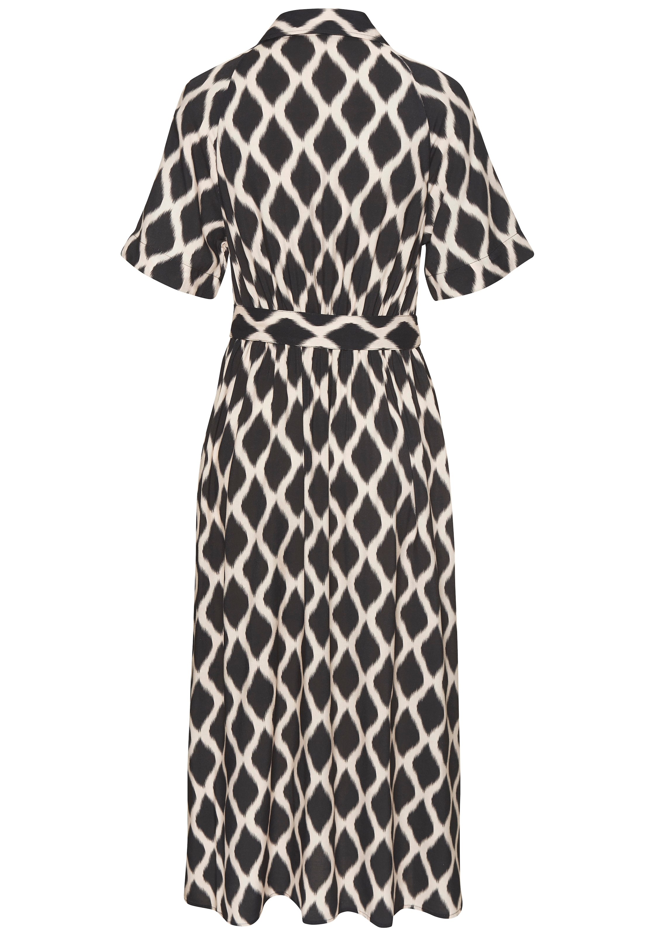 Vivance Hemdblusenkleid mit Bindegürtel,  Ohne Taschen mit grafischem Muster