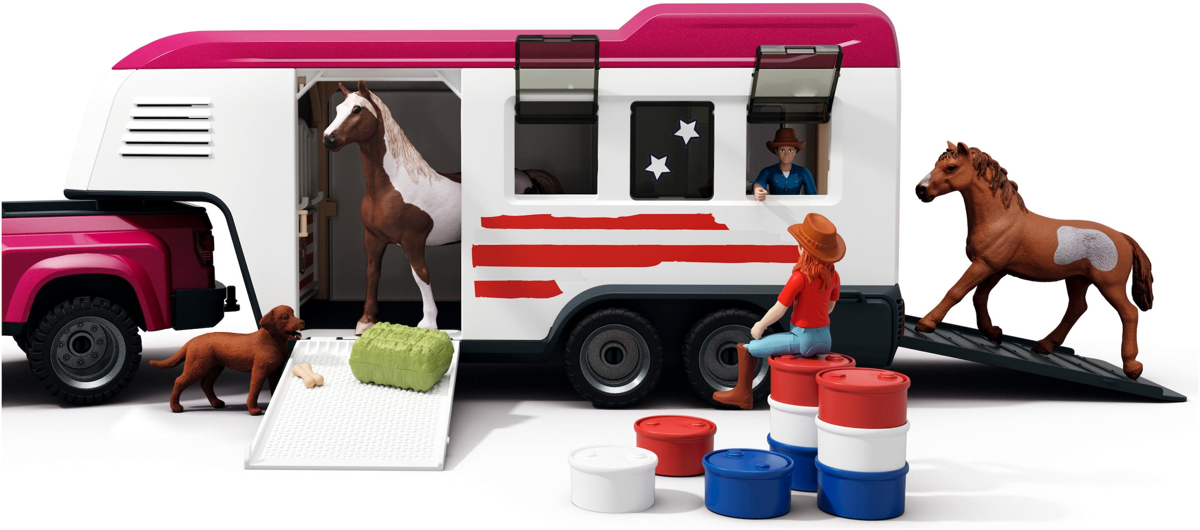 Schleich® Personnage de jeu »HORSE CLUB, Lakeside Truck mit Anhänger (42705)«
